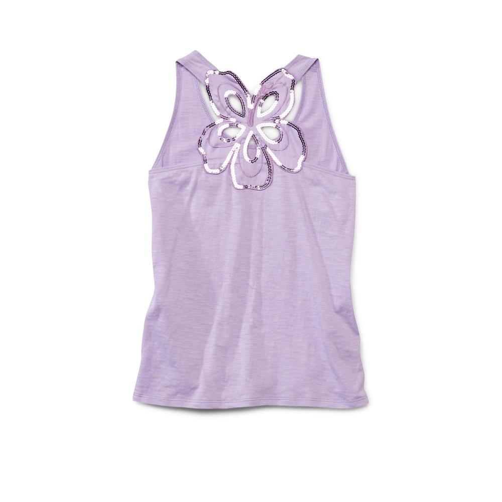 Route 66 Girl's Embellished Tank Top - Beach & Hearts