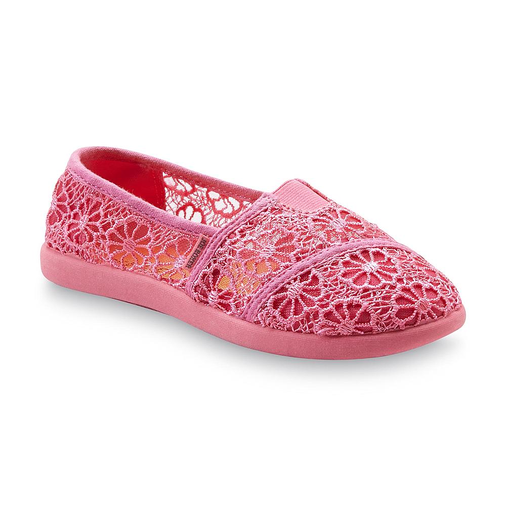 Joe Boxer Girl's Ava Fuchsia Crochet Slip-On Casual Shoe