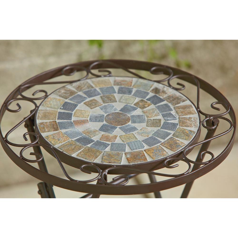 Garden Oasis 22" Square Slate Plant Stand