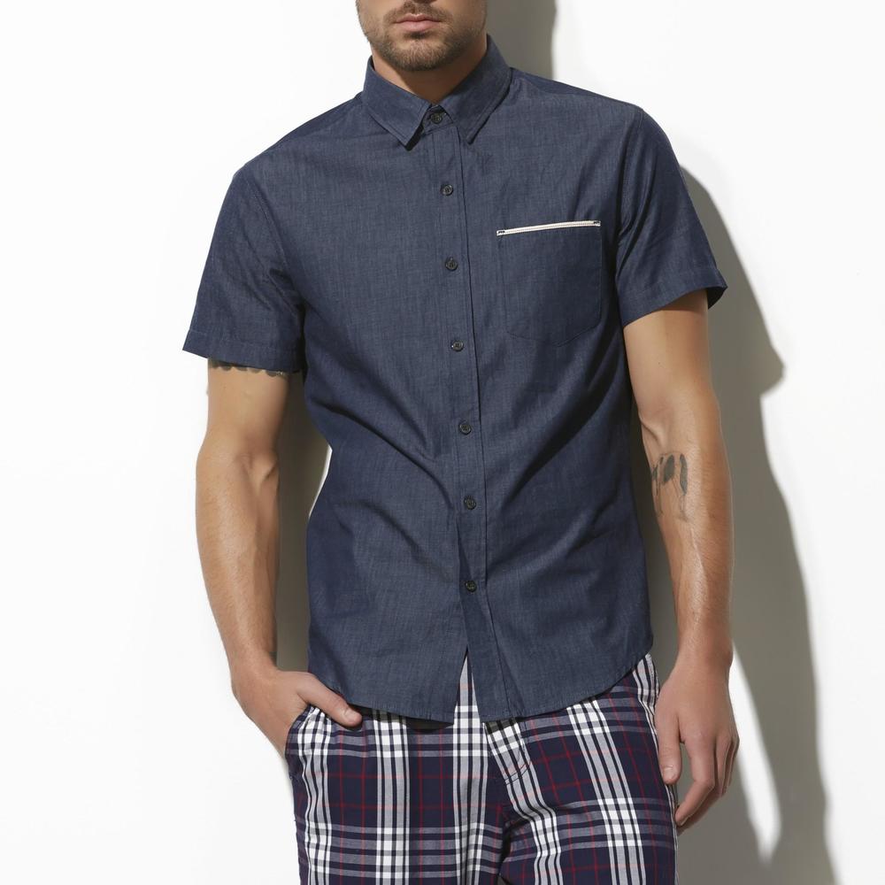 Adam Levine Men's Button-Down Denim Shirt