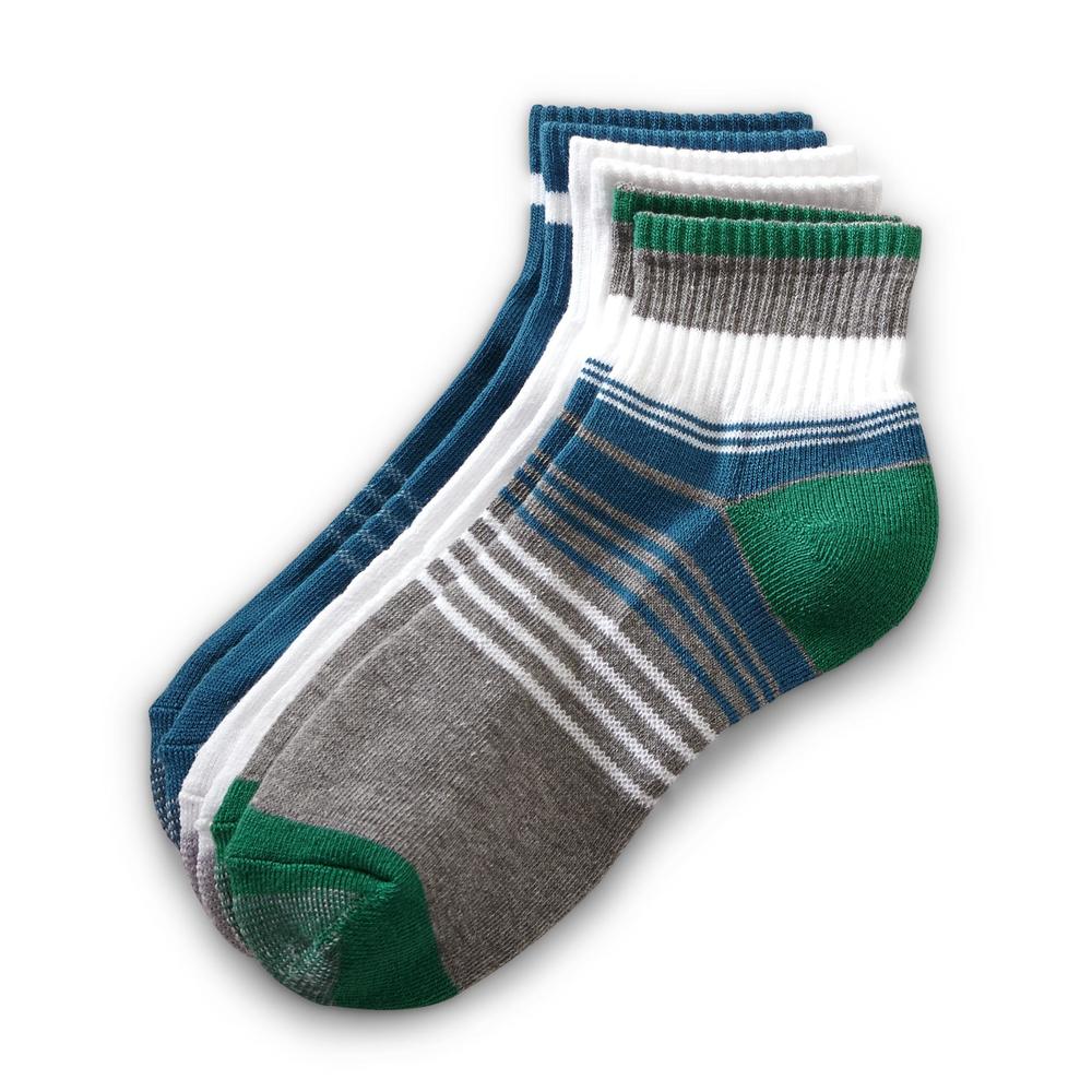 Silvertoe Women's 3-Pairs Quarter Socks - Striped