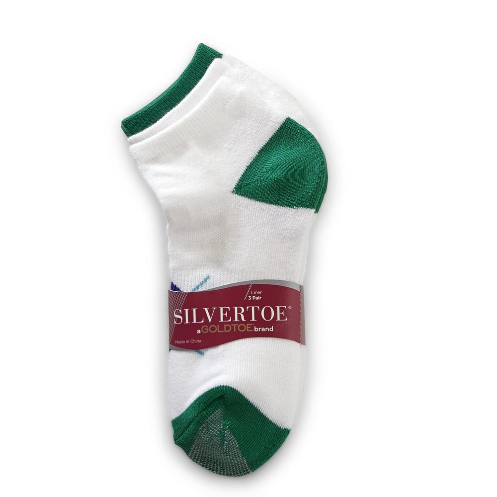 Silvertoe Women's 3-Pairs Low-Cut Socks - Argyle