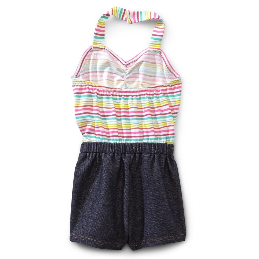 WonderKids Toddler Girl's Knit Romper - Stripe & Sequins