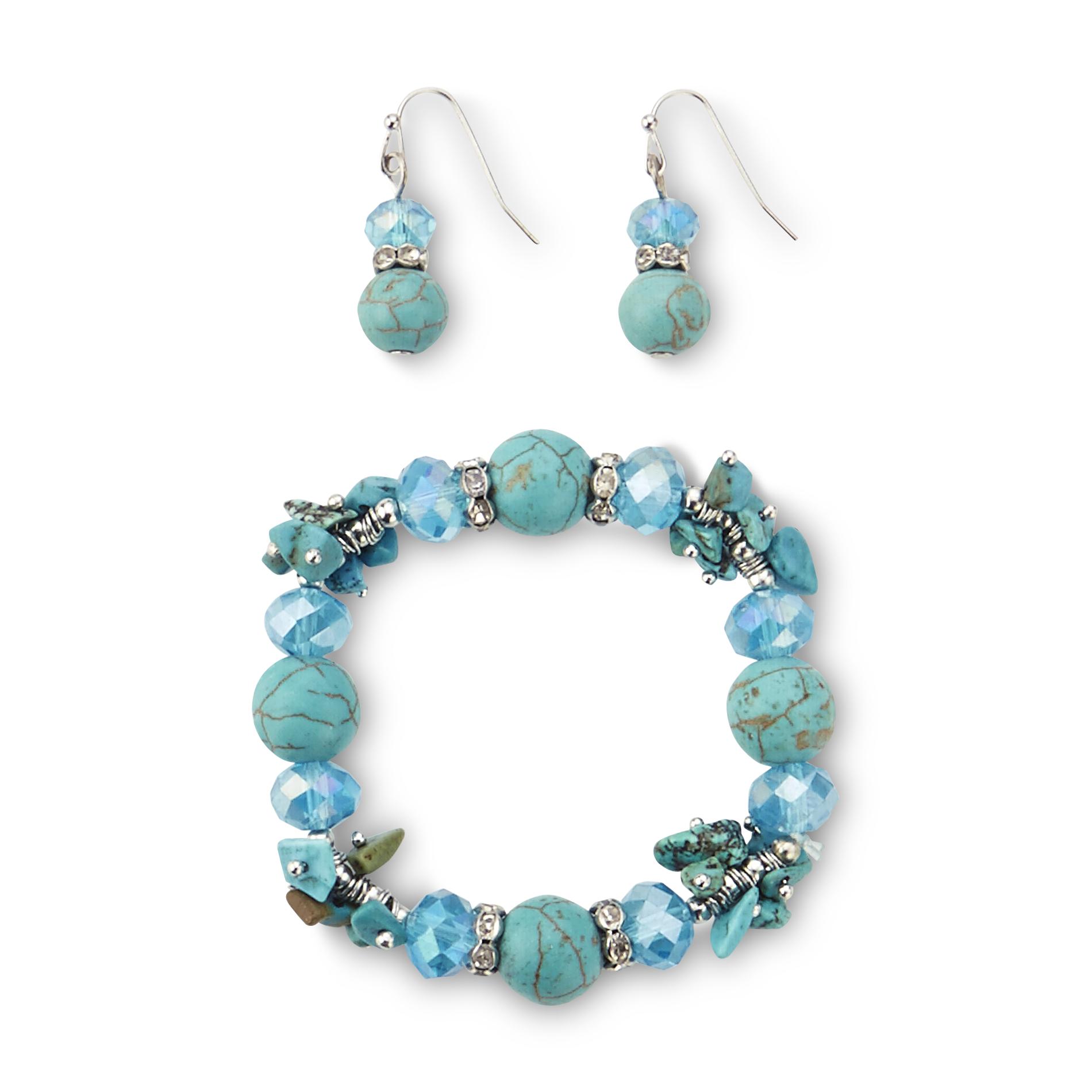 Jaclyn Smith Women's Cluster Bracelet & Earrings - Mother's Day