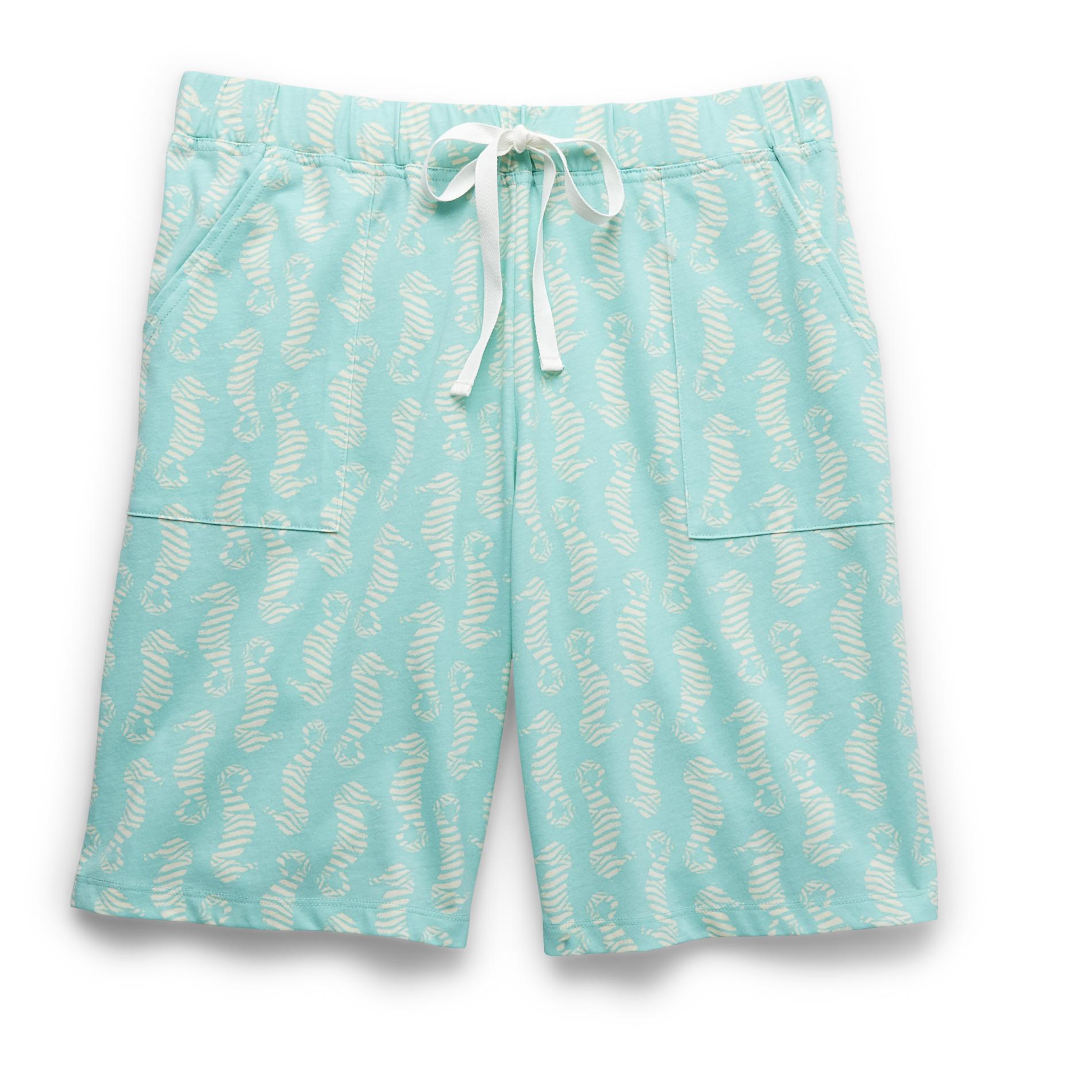 Covington Women's Bermuda Pajama Shorts - Sea Horse