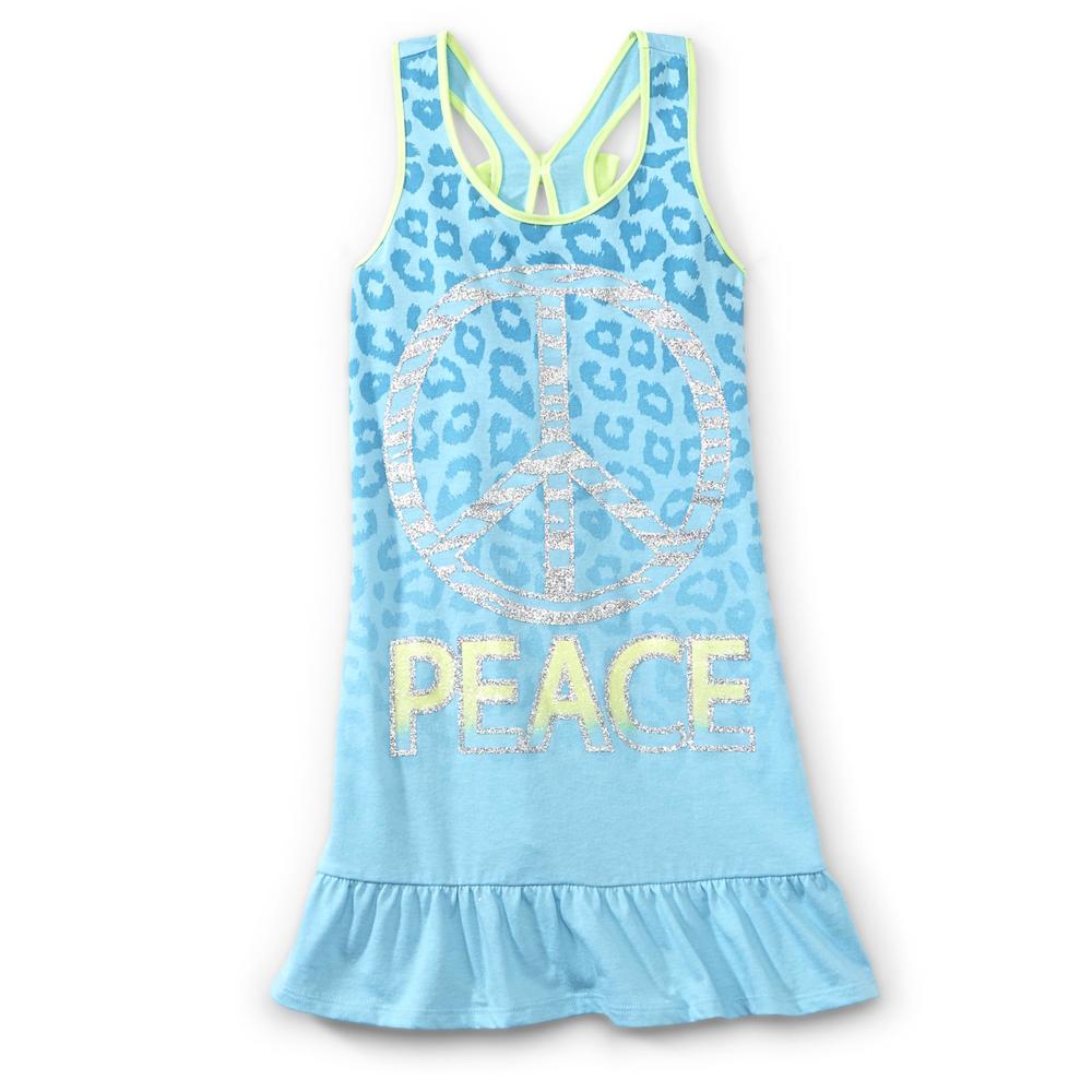 Basic Editions Girl's Racerback Dress - Peace