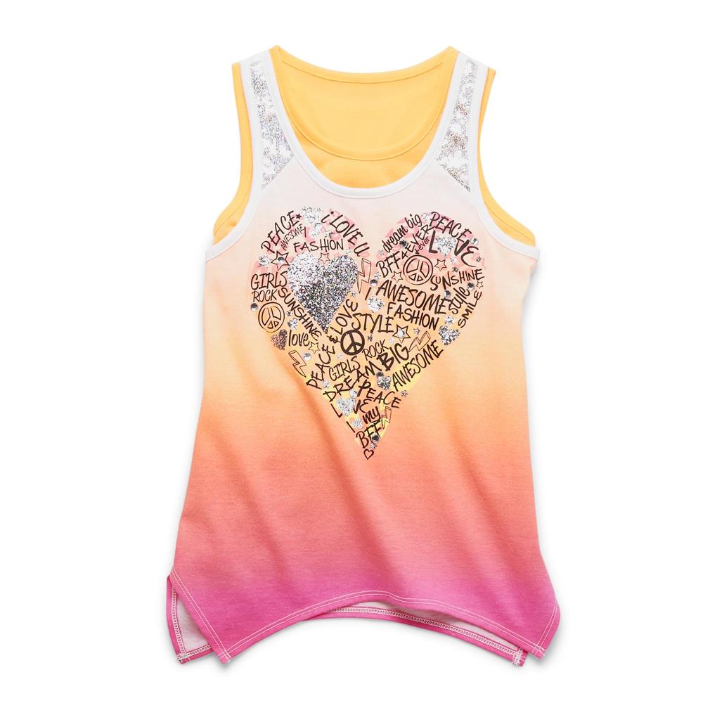 Piper Girl's Graphic Tank Top - Heart