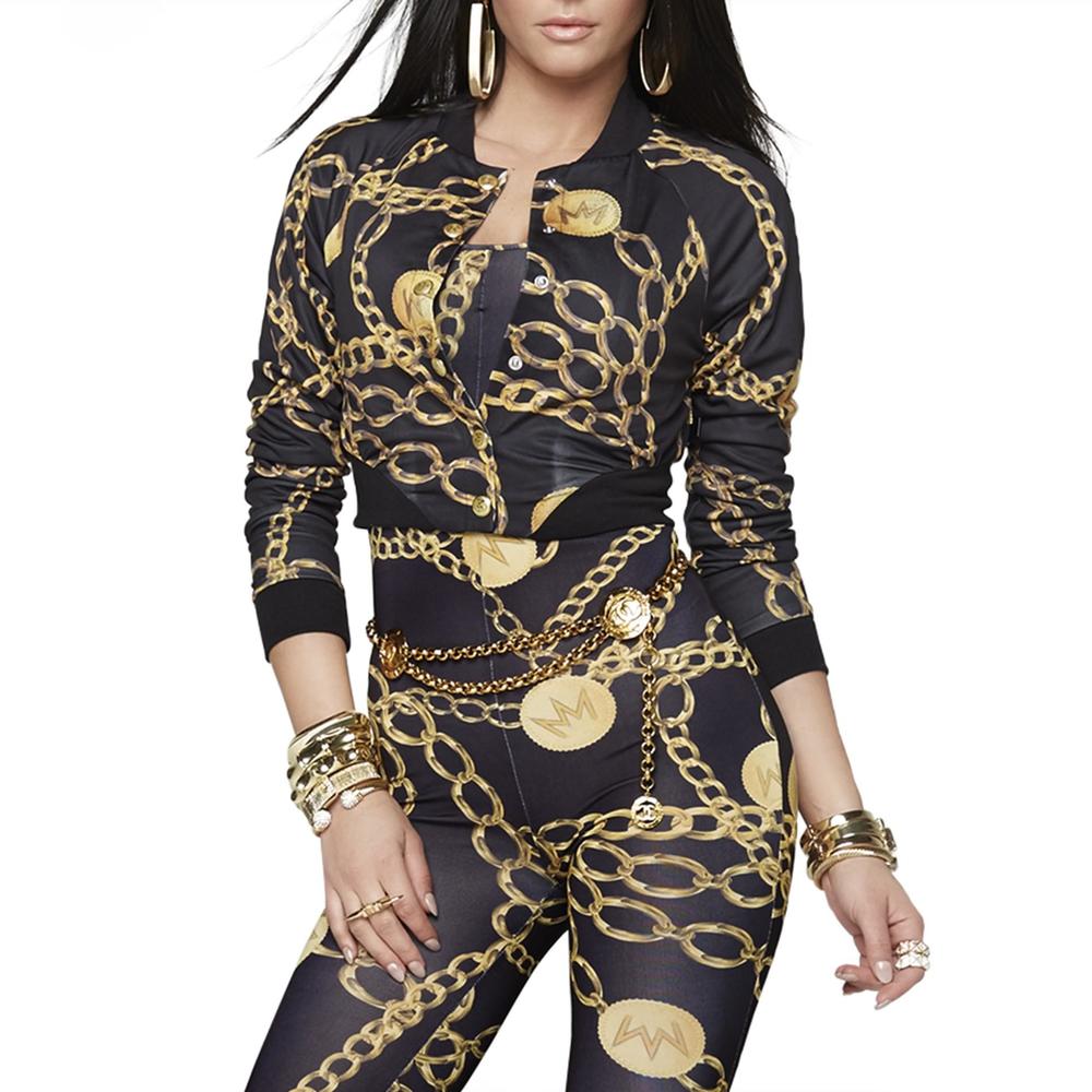 Nicki Minaj Women's Cropped Jacket - Medallion Print