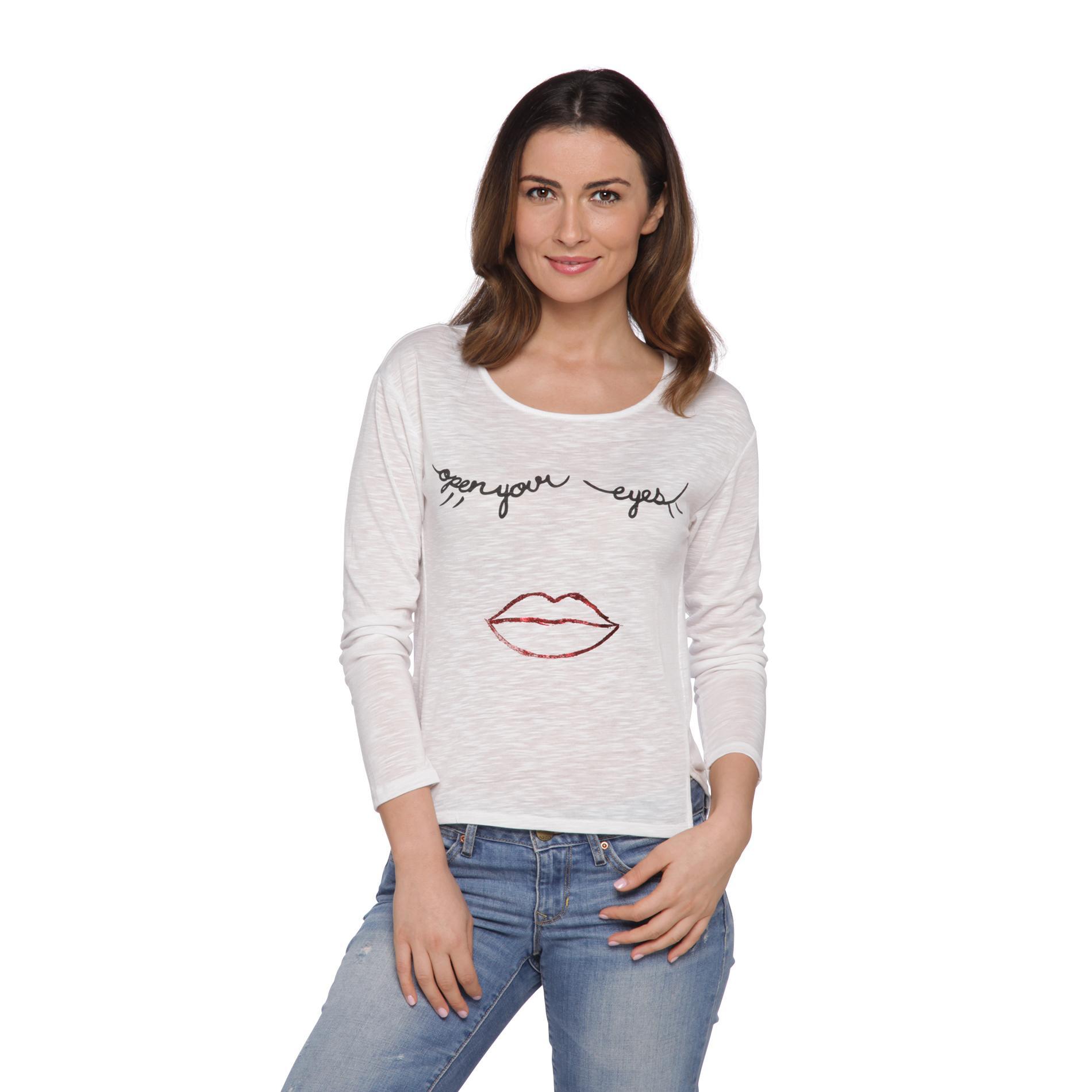 Route 66 Women's Long-Sleeve Graphic T-Shirt - Eyes