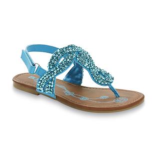 Bongo Girl's Sheila Blue Beaded Thong Sandal