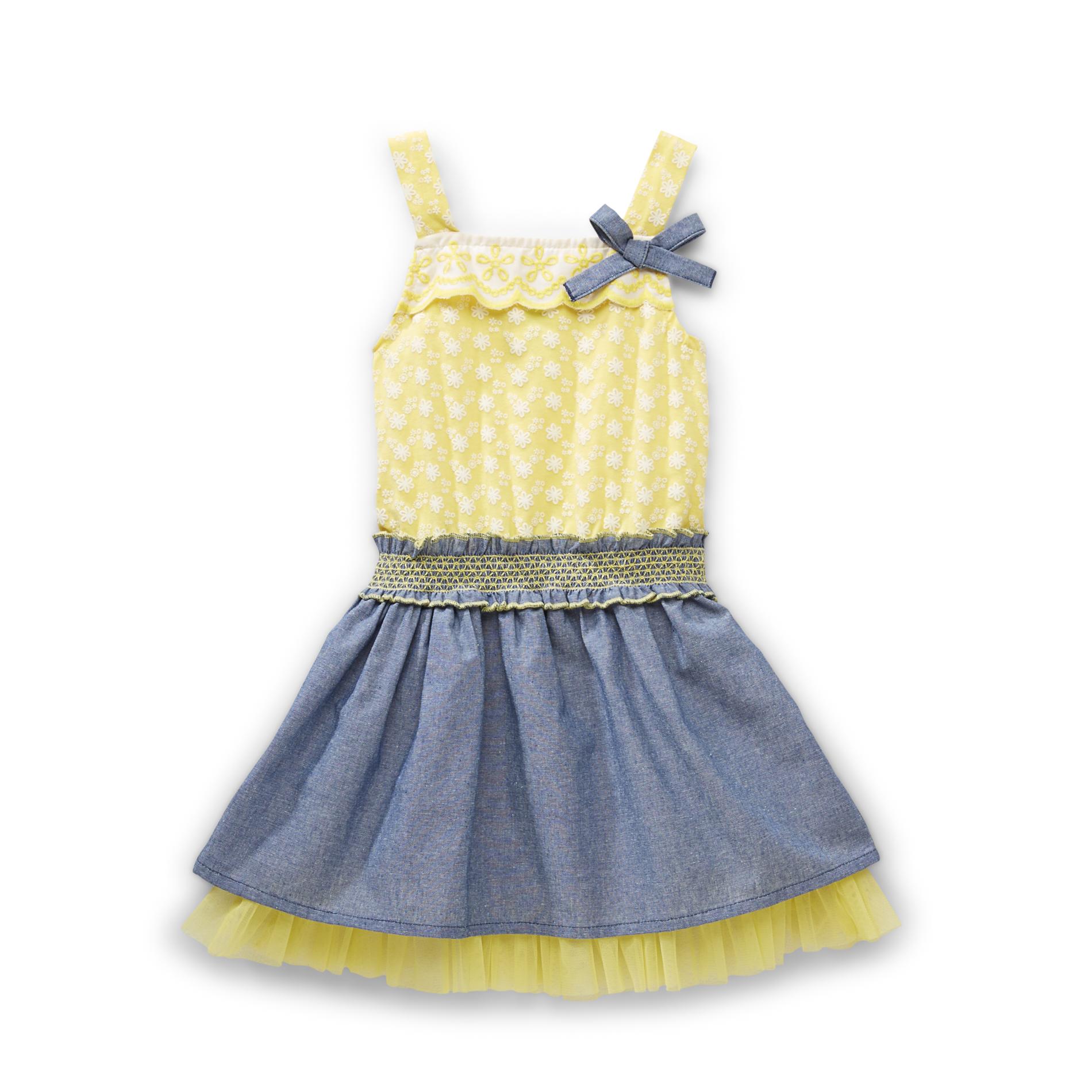 WonderKids Infant & Toddler Girl's Sundress - Floral & Chambray