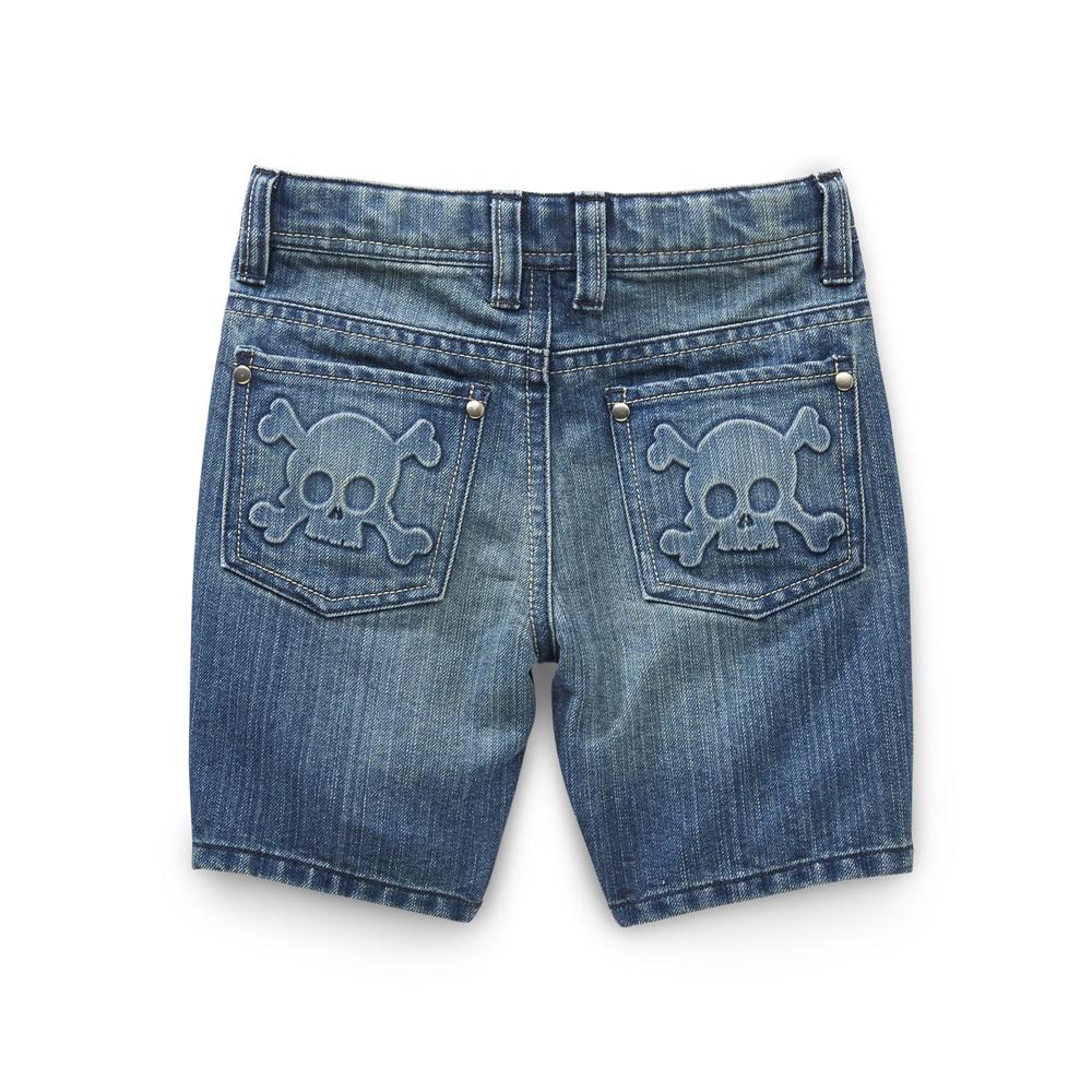 Sk2 Baby Toddler Boy's Denim Shorts - Skull & Crossbones