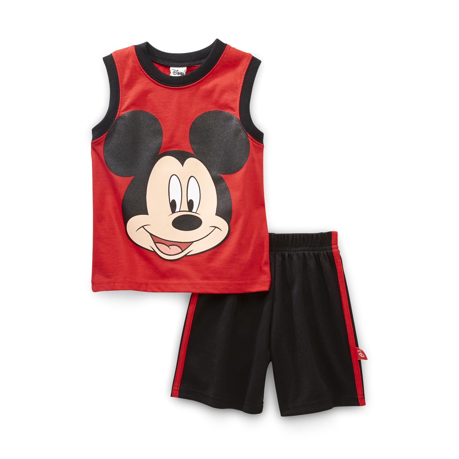 Disney Infant & Toddler Boy's Sleeveless Shirt & Shorts - Mickey Mouse