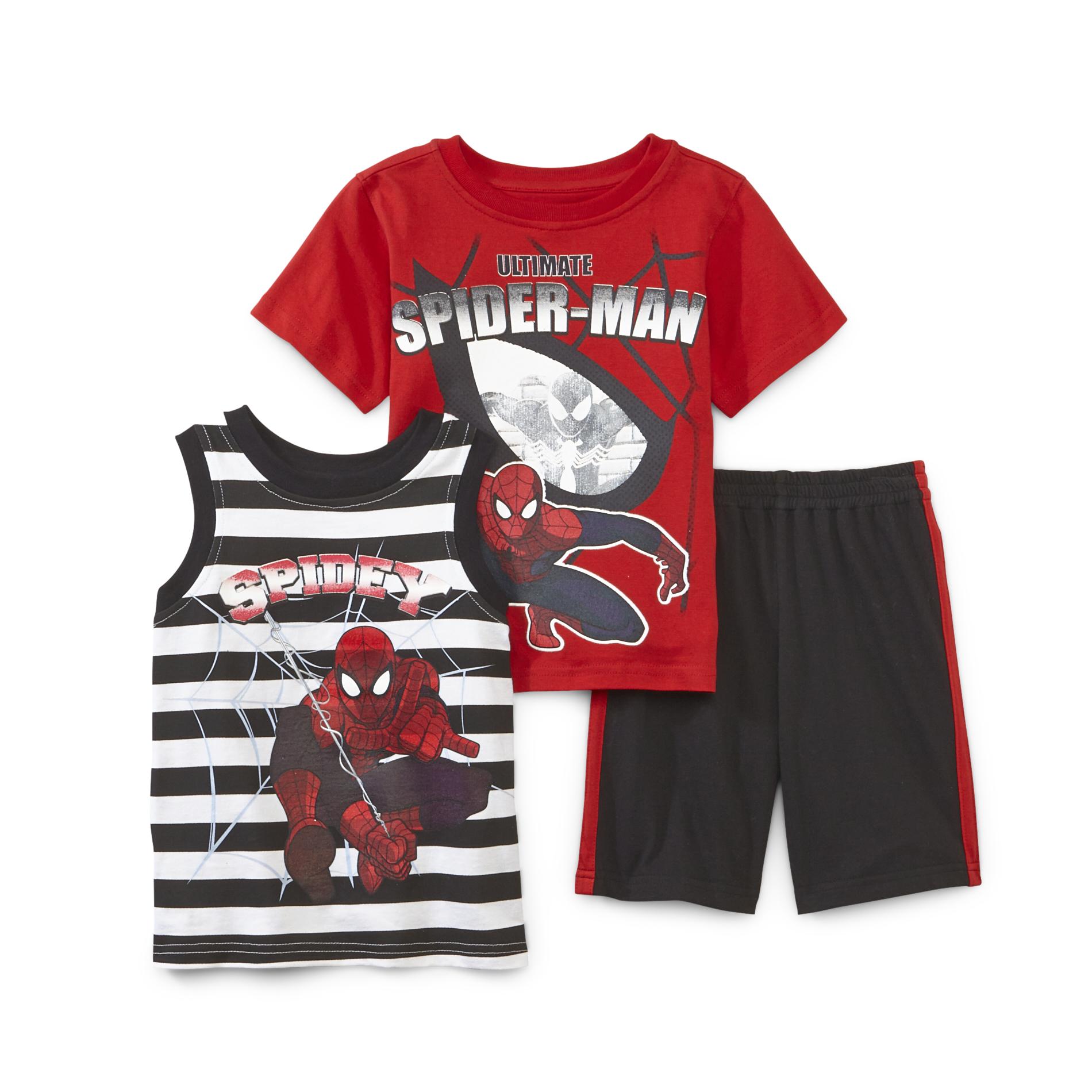 Marvel Toddler Boy's T-Shirt  Tank Top & Shorts - Spider-Man
