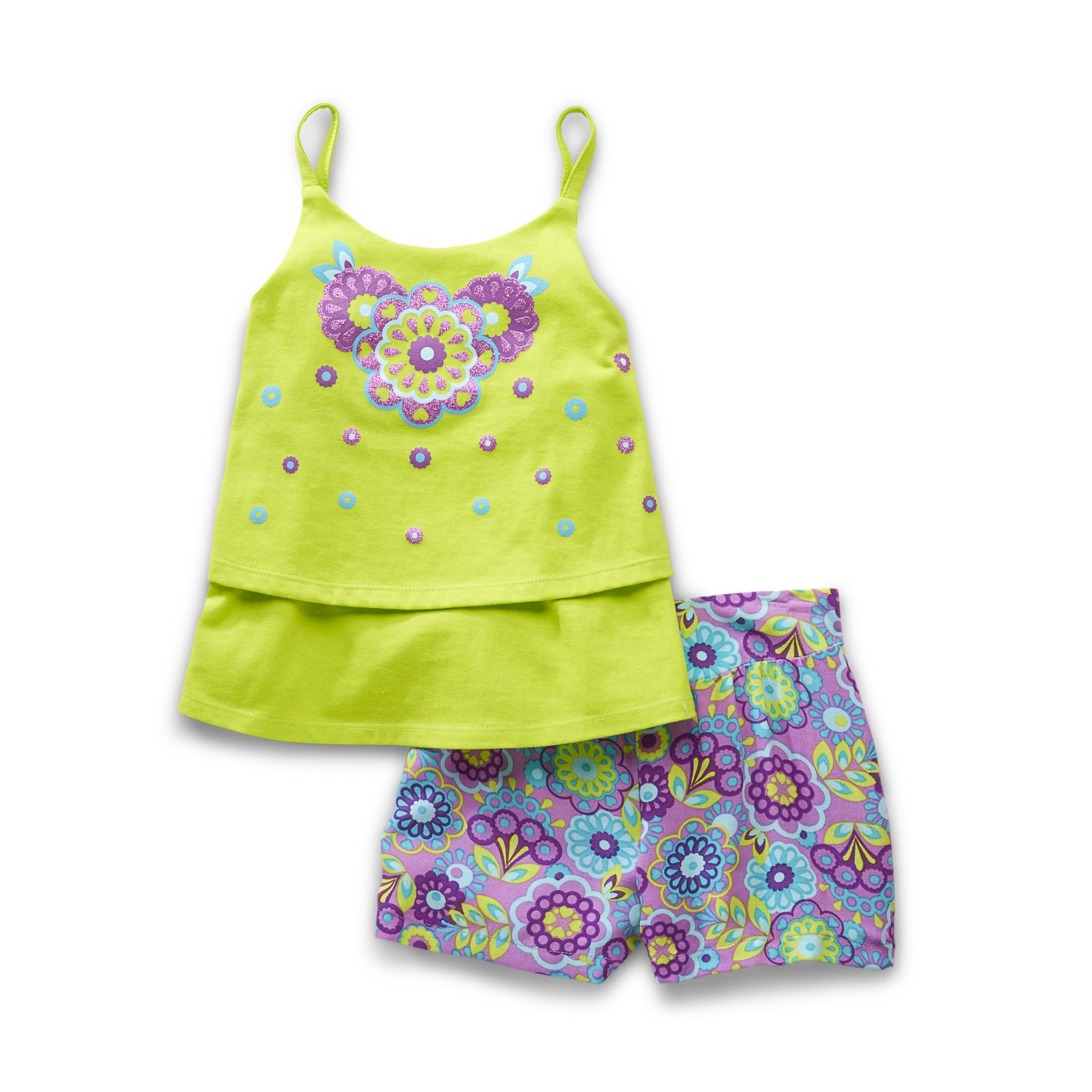 WonderKids Toddler Girl's Tank Top & Shorts - Floral