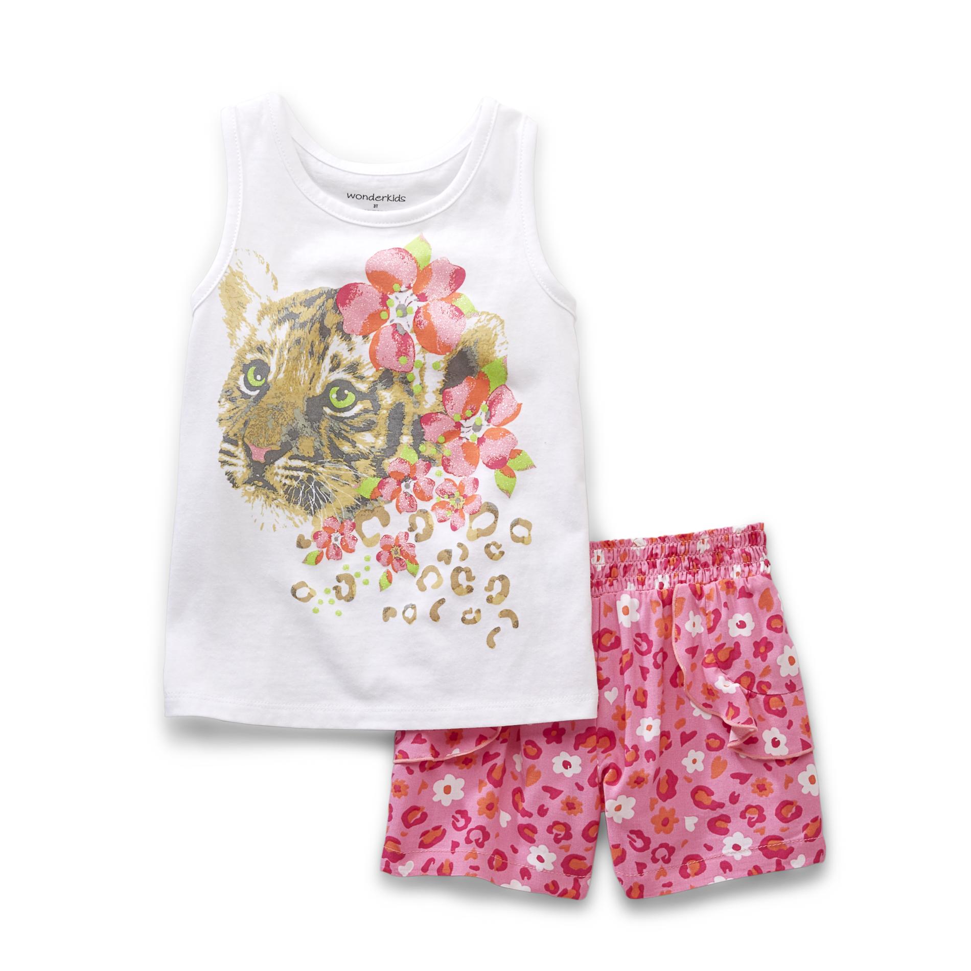 WonderKids Toddler Girl's Tank Top & Shorts - Leopard Print
