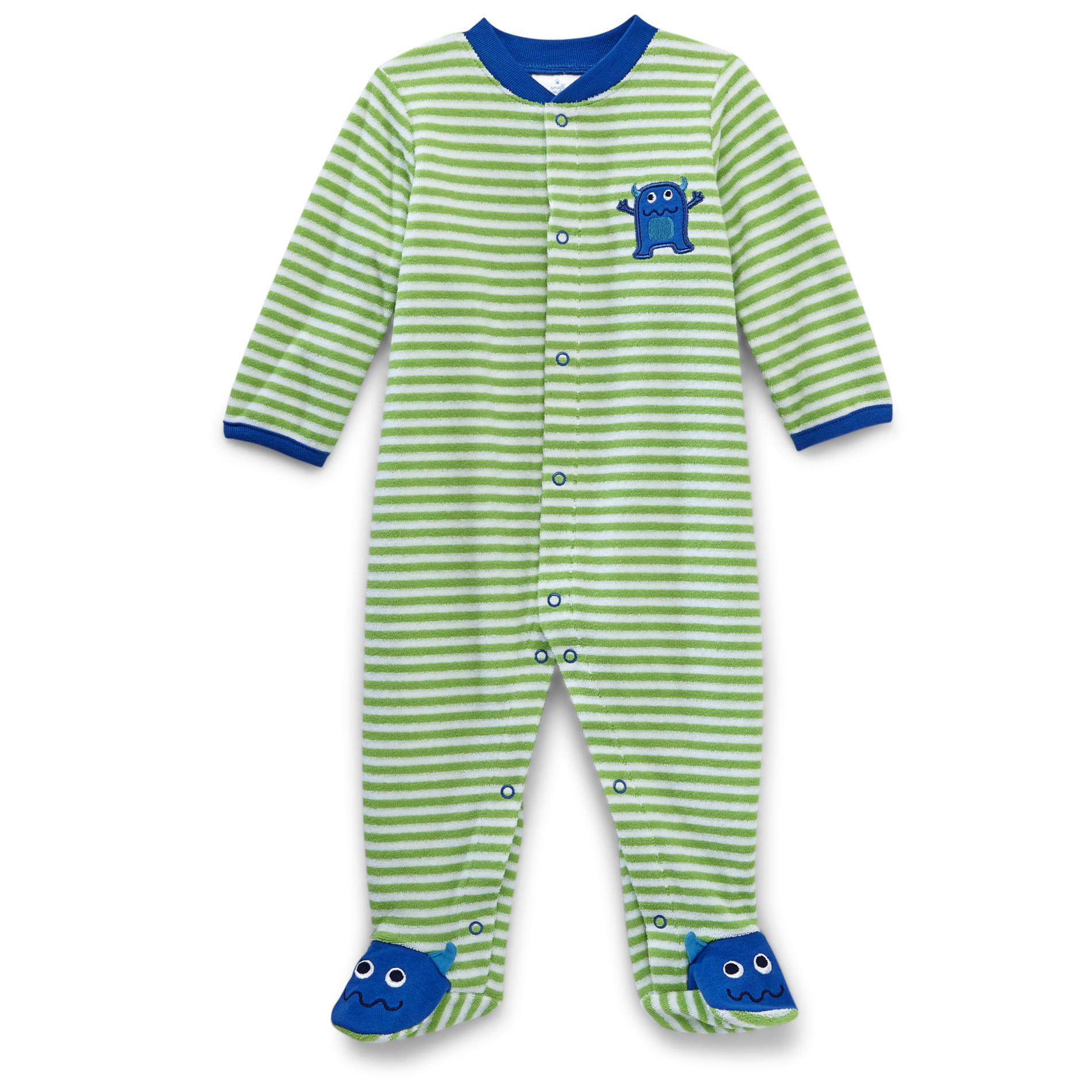 Small Wonders Newborn Boy's Footed Pajama Sleeper - Lil' Monster