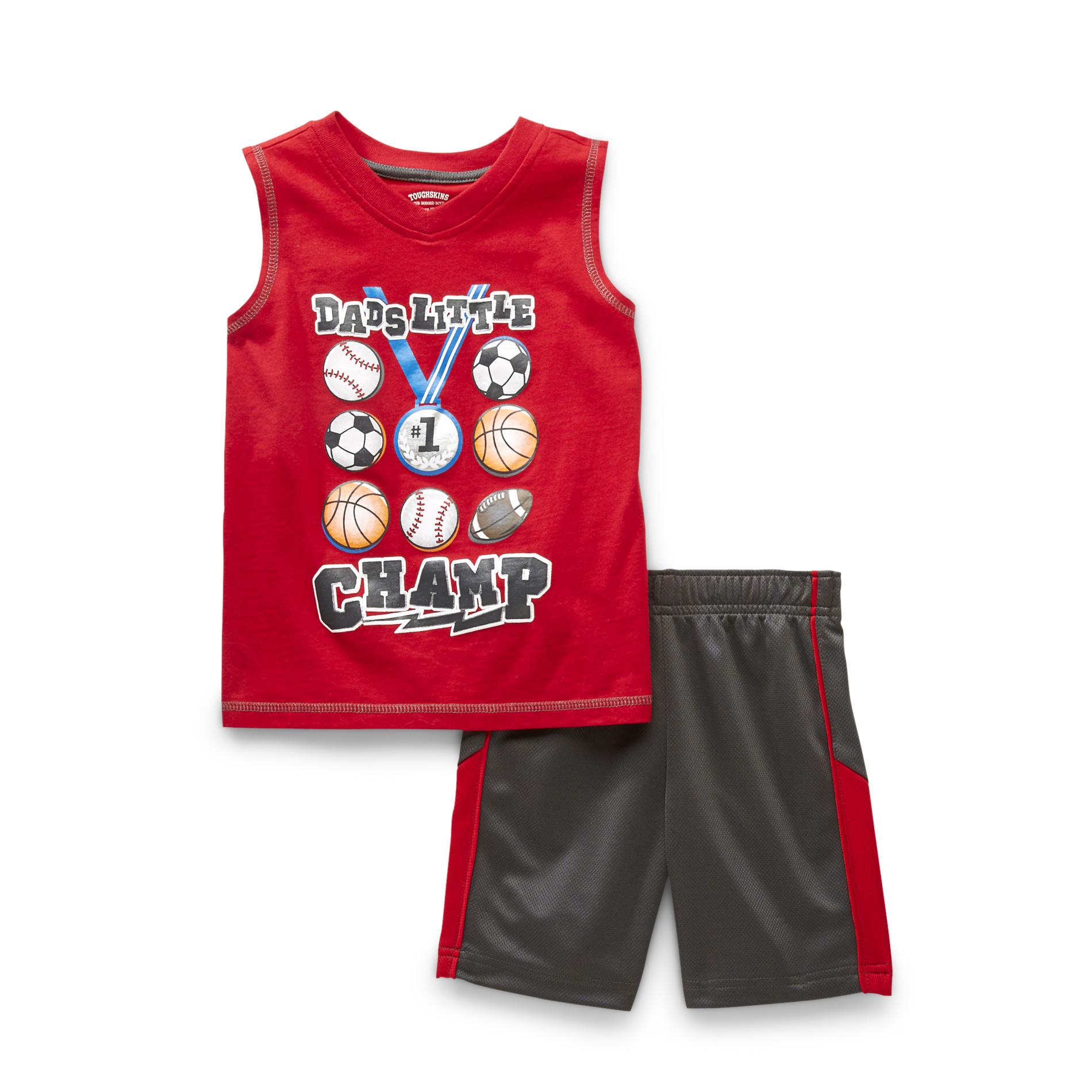 Toughskins Infant & Toddler Boy's Muscle T-Shirt & Shorts - Dad's Champ