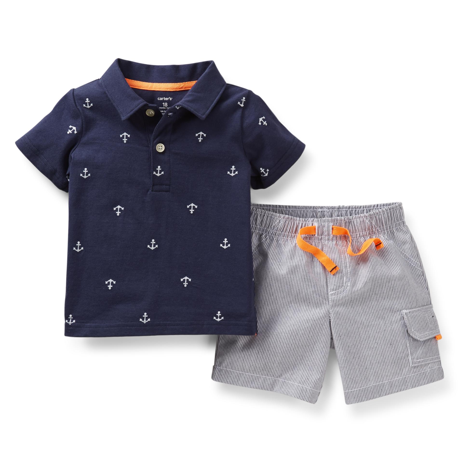 Carter's Newborn & Infant Boy's Polo Shirt & Shorts - Anchors