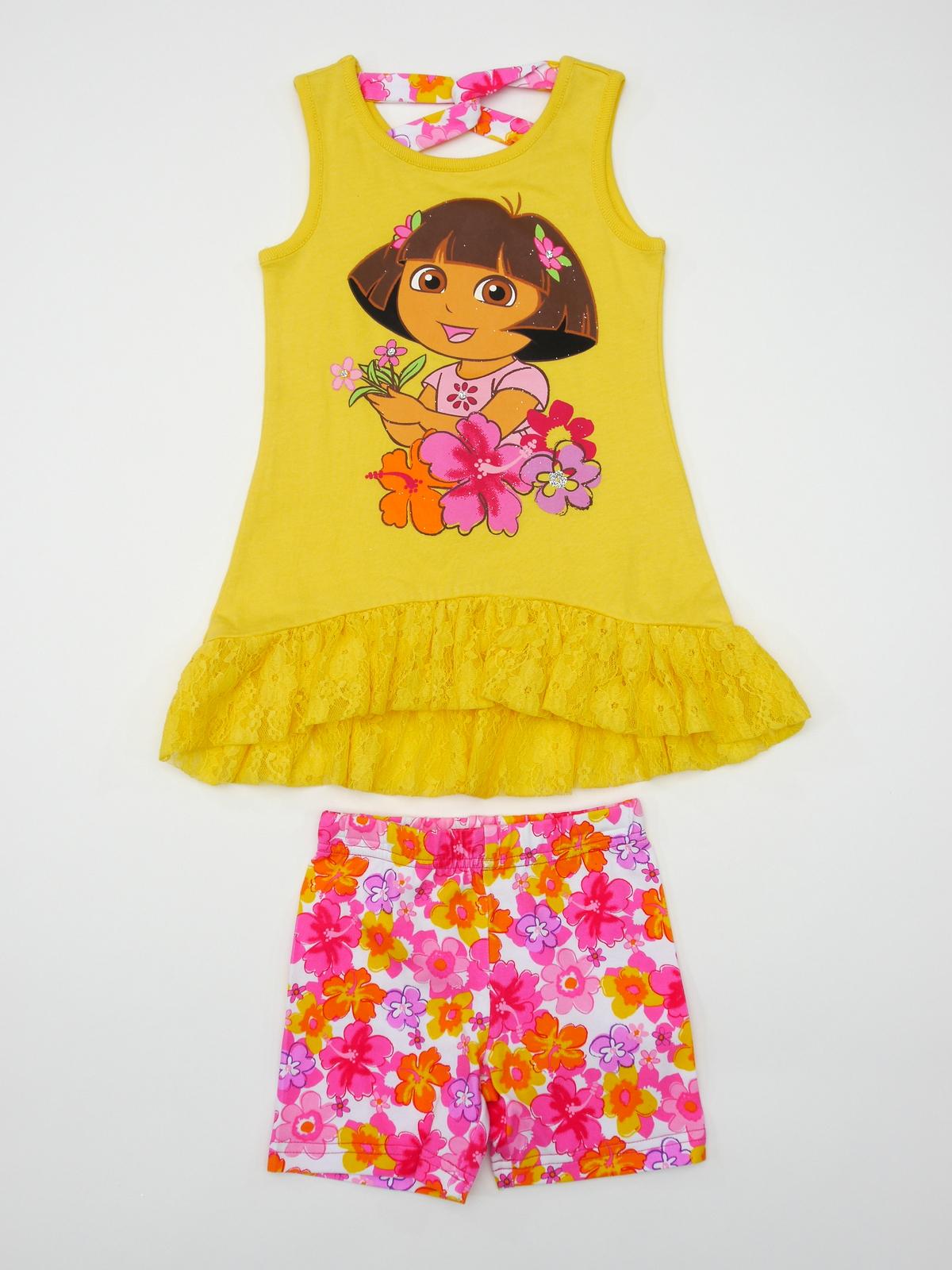 Nickelodeon Dora The Explorer Infant & Toddler Girl's Tunic Top & Shorts - Floral