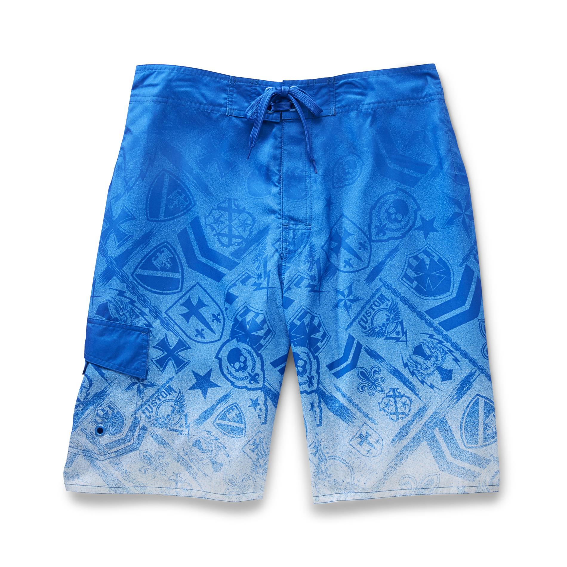 Joe Boxer Men's Swim Trunks Skulls & Crosses