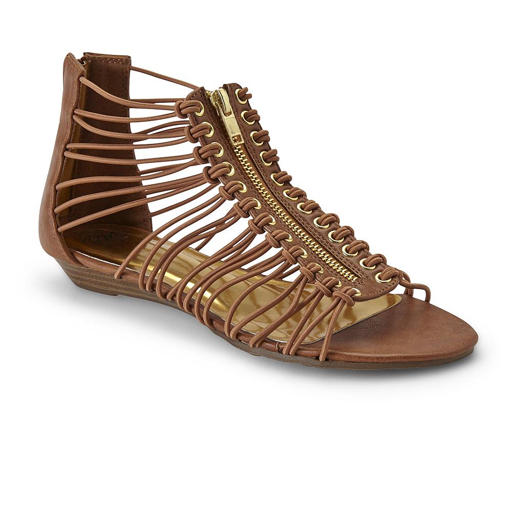 SM New York Women's Adonis Cognac Gladiator Sandal