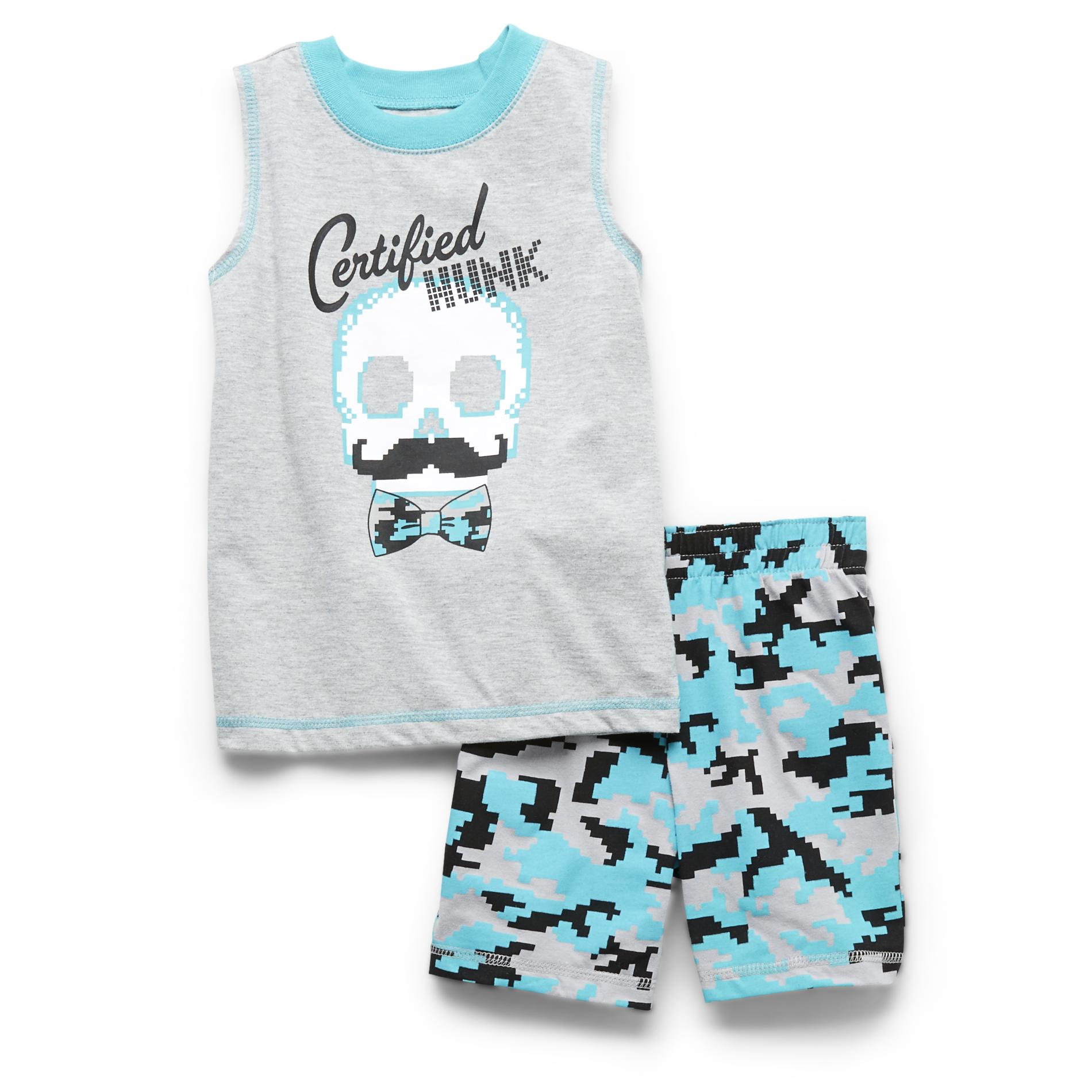 WonderKids Infant & Toddler Boy's Muscle Shirt & Shorts - Certified Hunk