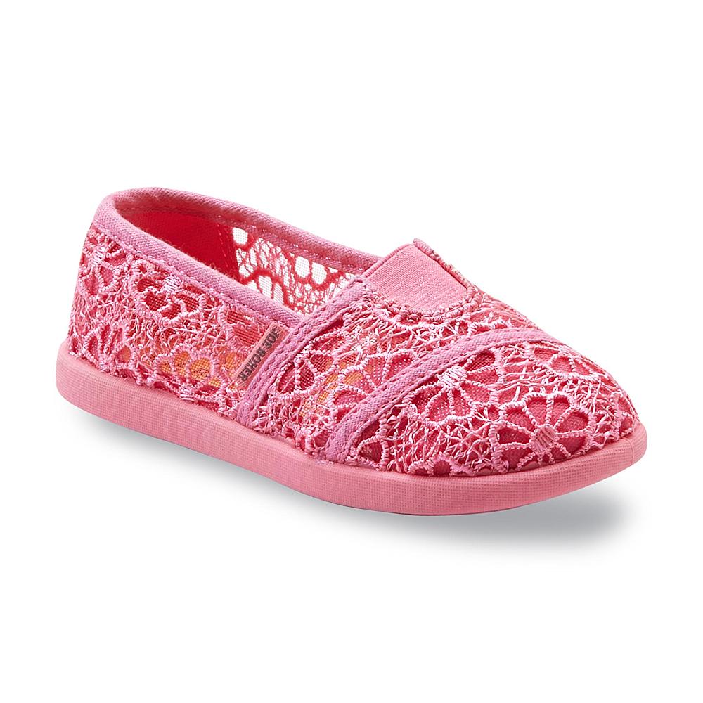 Joe Boxer Toddler Girl's Lil Ava Fuchsia Crochet Slip-On Casual Shoe