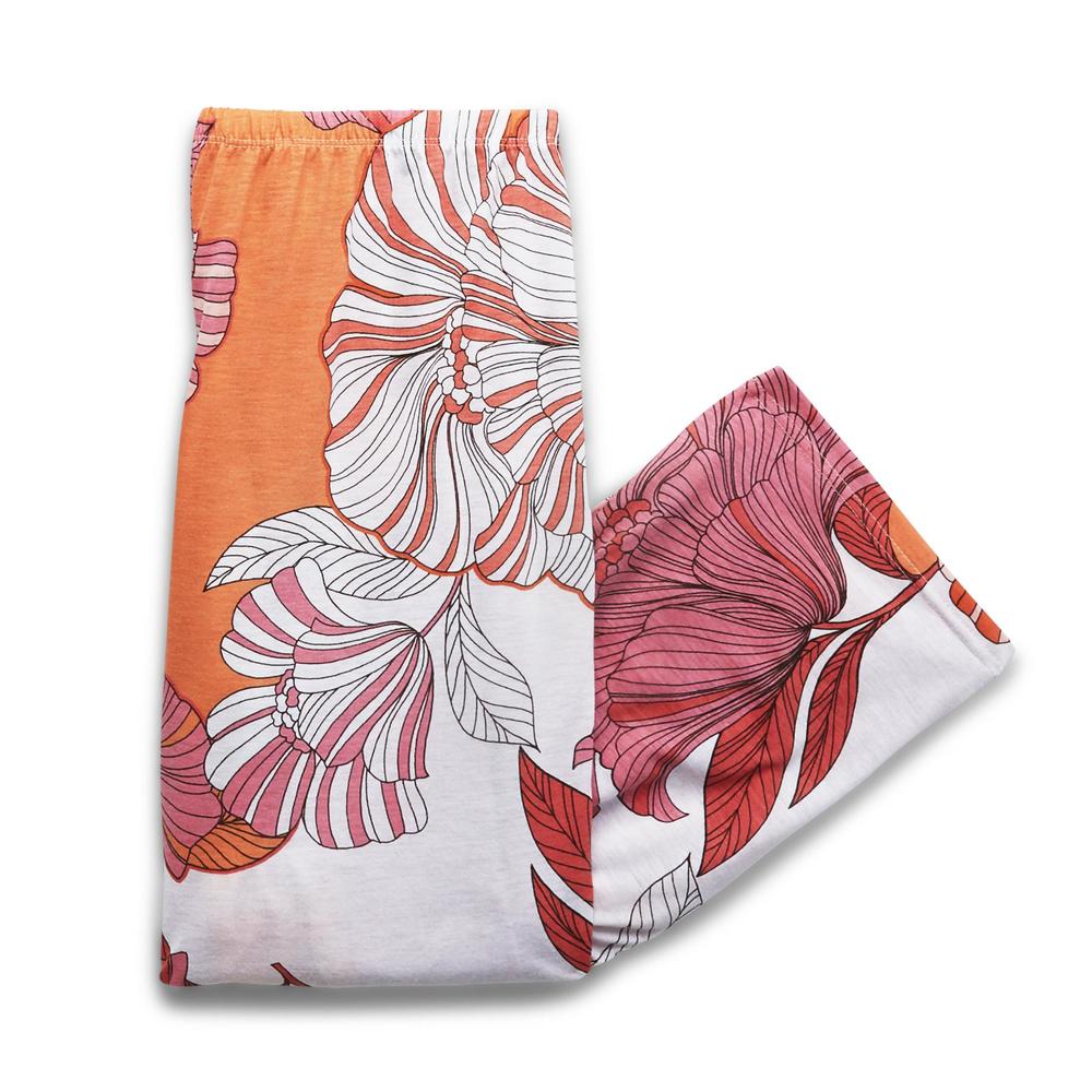Jaclyn Smith Women's Pajama Tank Top & Capri Pants - Floral