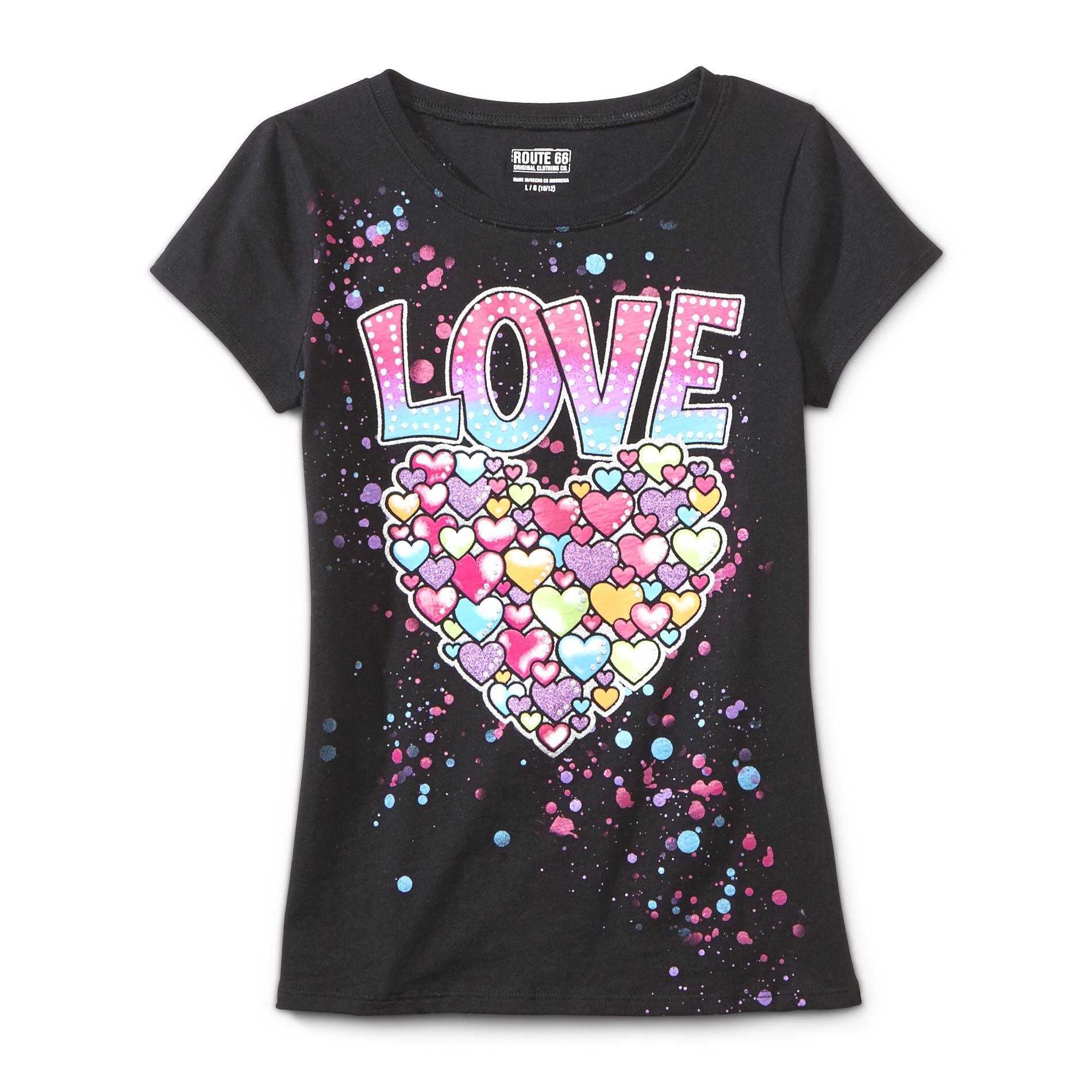 Route 66 Girl's Graphic T-Shirt - Love