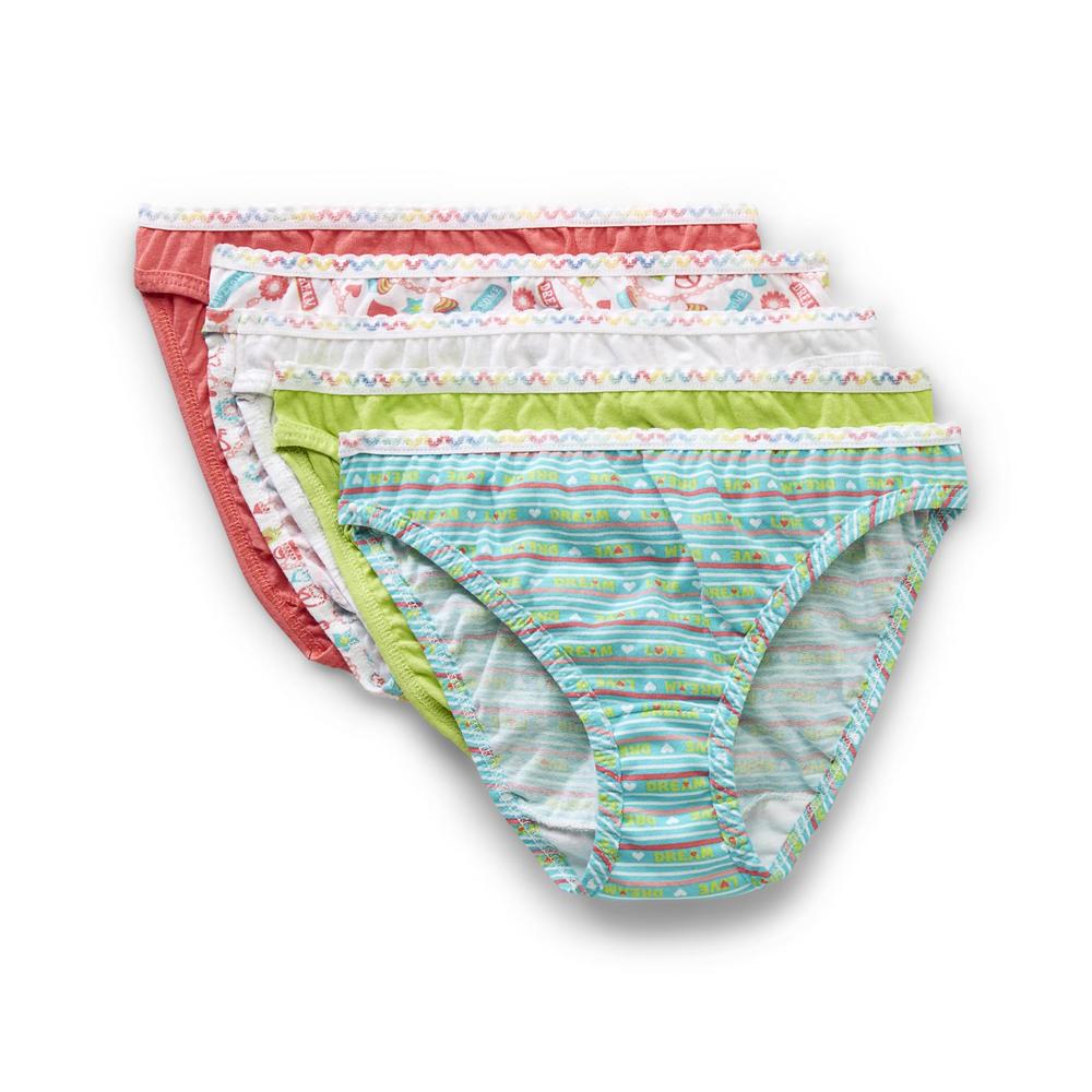 Fruit of the Loom Girl's 10-Pack Bikini Panties - Prints & Solids