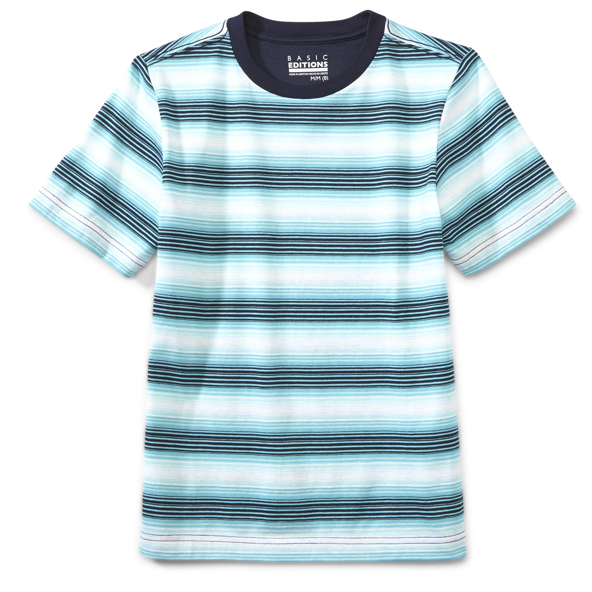 Basic Editions Boy's Crew Neck T-Shirt - Striped