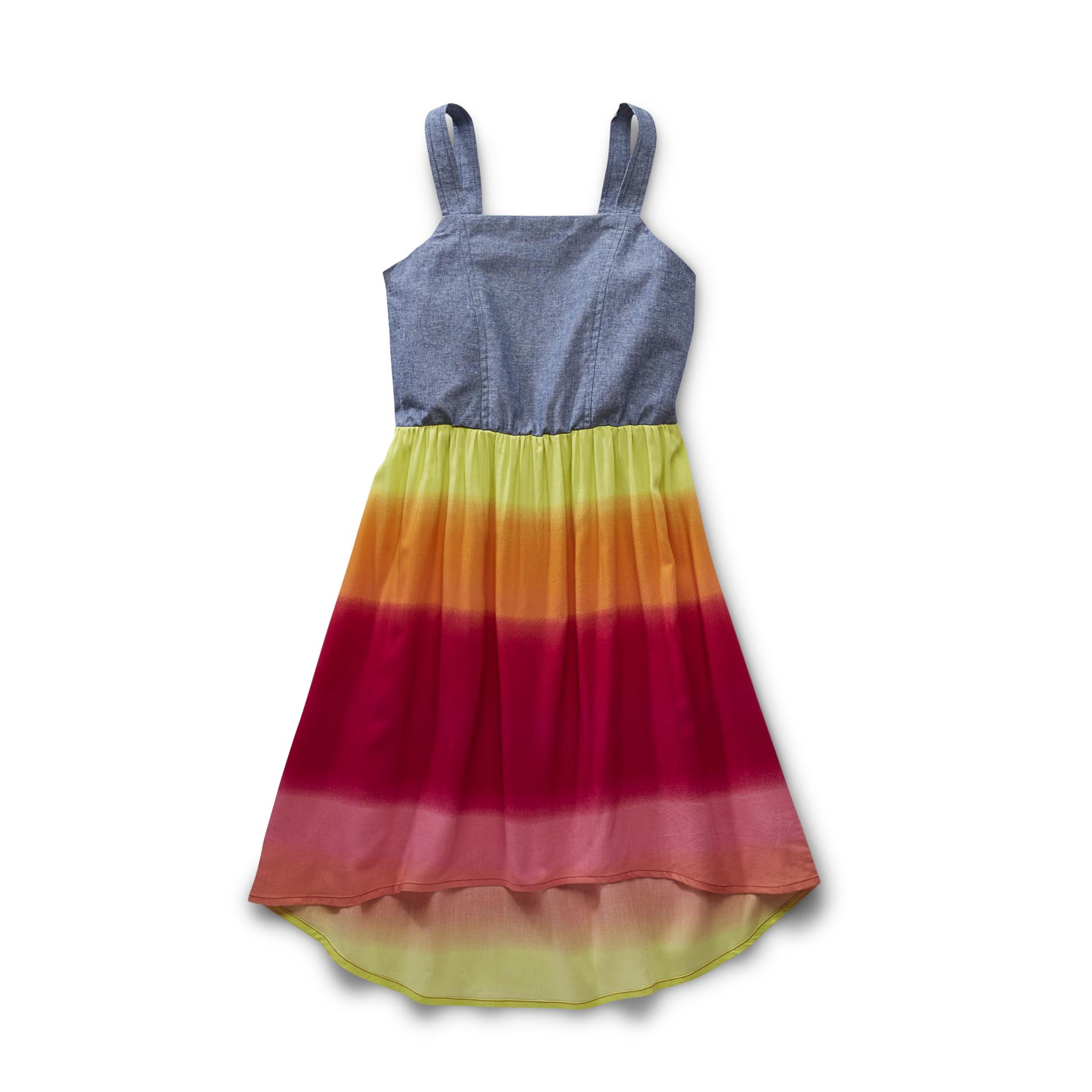 Route 66 Girl's Sleeveless Dress - Ombre Stripe