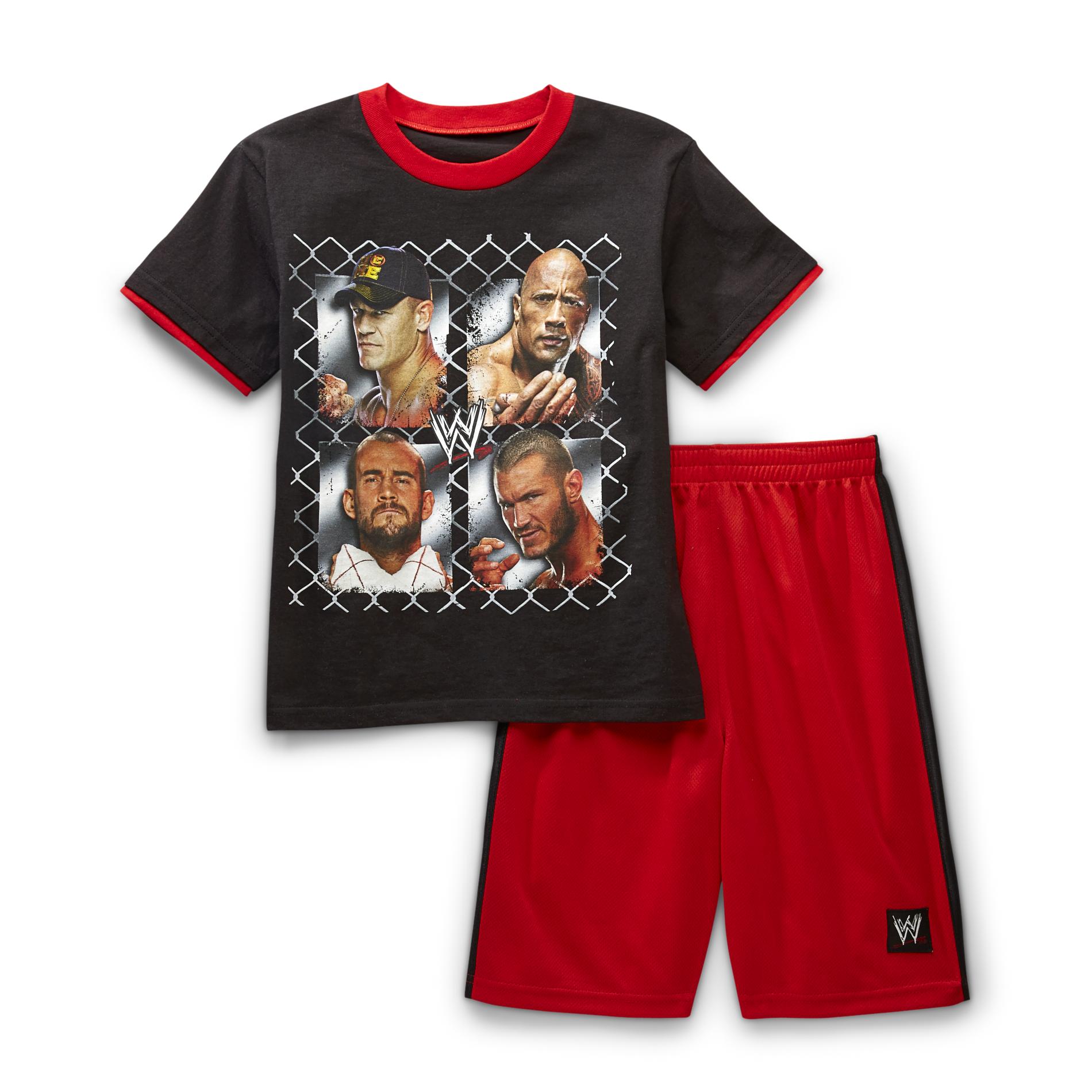 WWE Boy's Graphic T-Shirt & Athletic Shorts