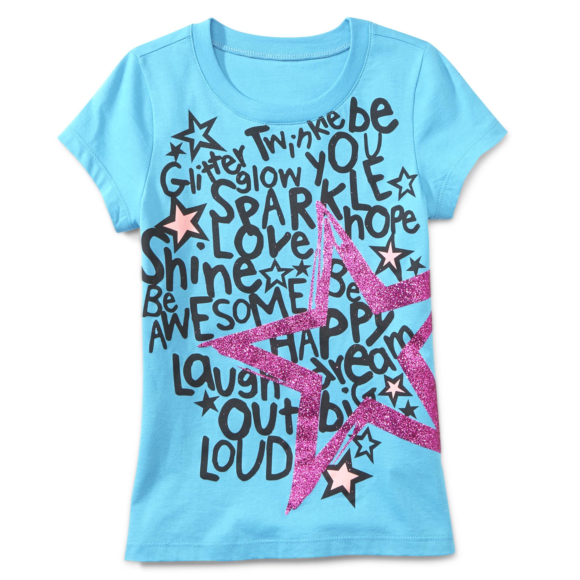 Route 66 Girl's Graphic T-Shirt - Glitter Star