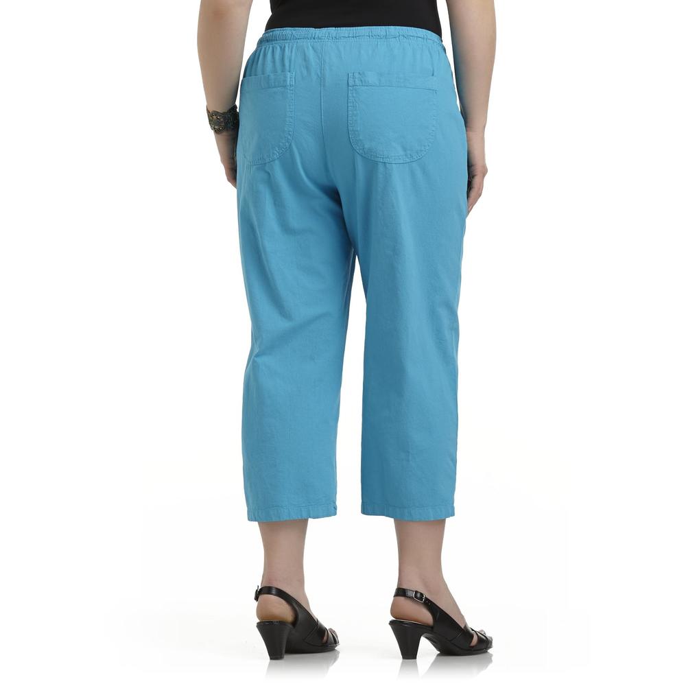 Laura Scott Women's Plus Cropped Casual Pants