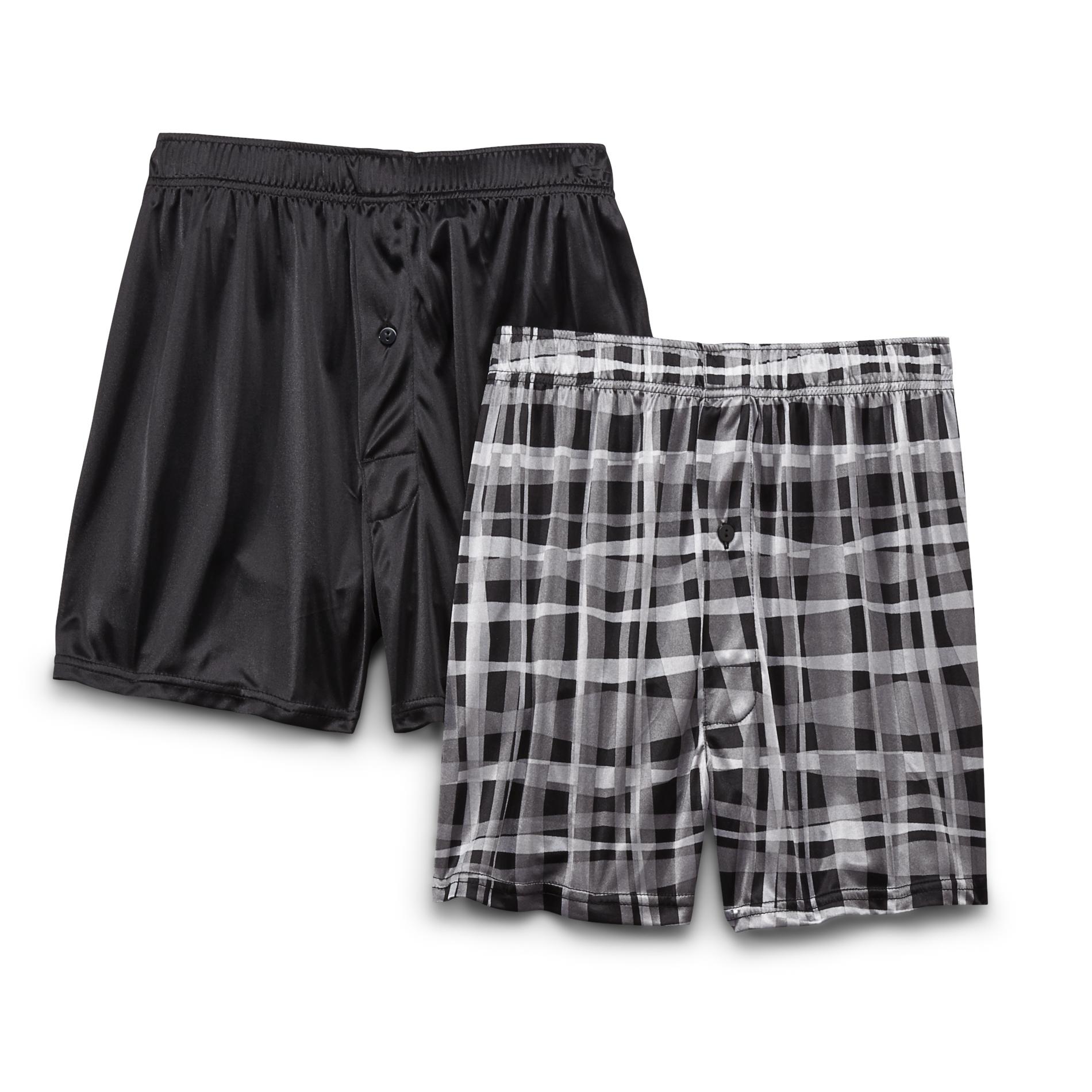 Covington Men's 2-Pack Micro-Knit Boxers - Abstract Plaid