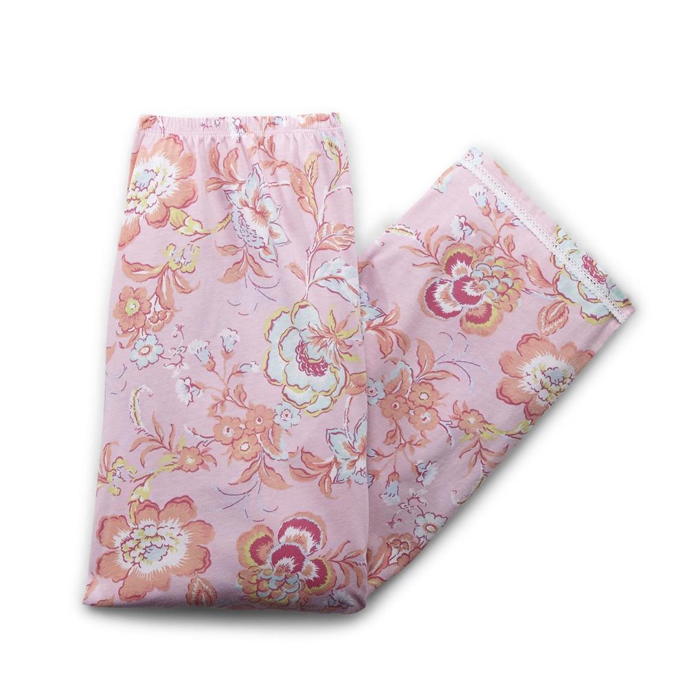 Laura Scott Women's Pajama Top & Pants - Floral Print