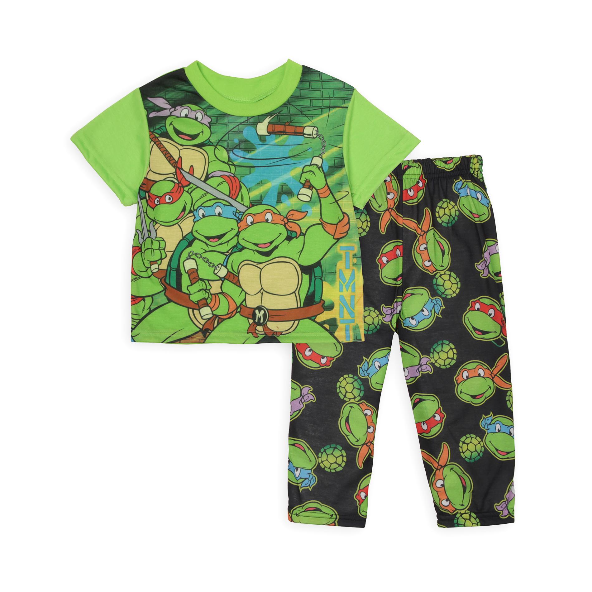 Character Toddler Boy's Graphic Pajama Top & Pants - Teenage Mutant Ninja Turtles