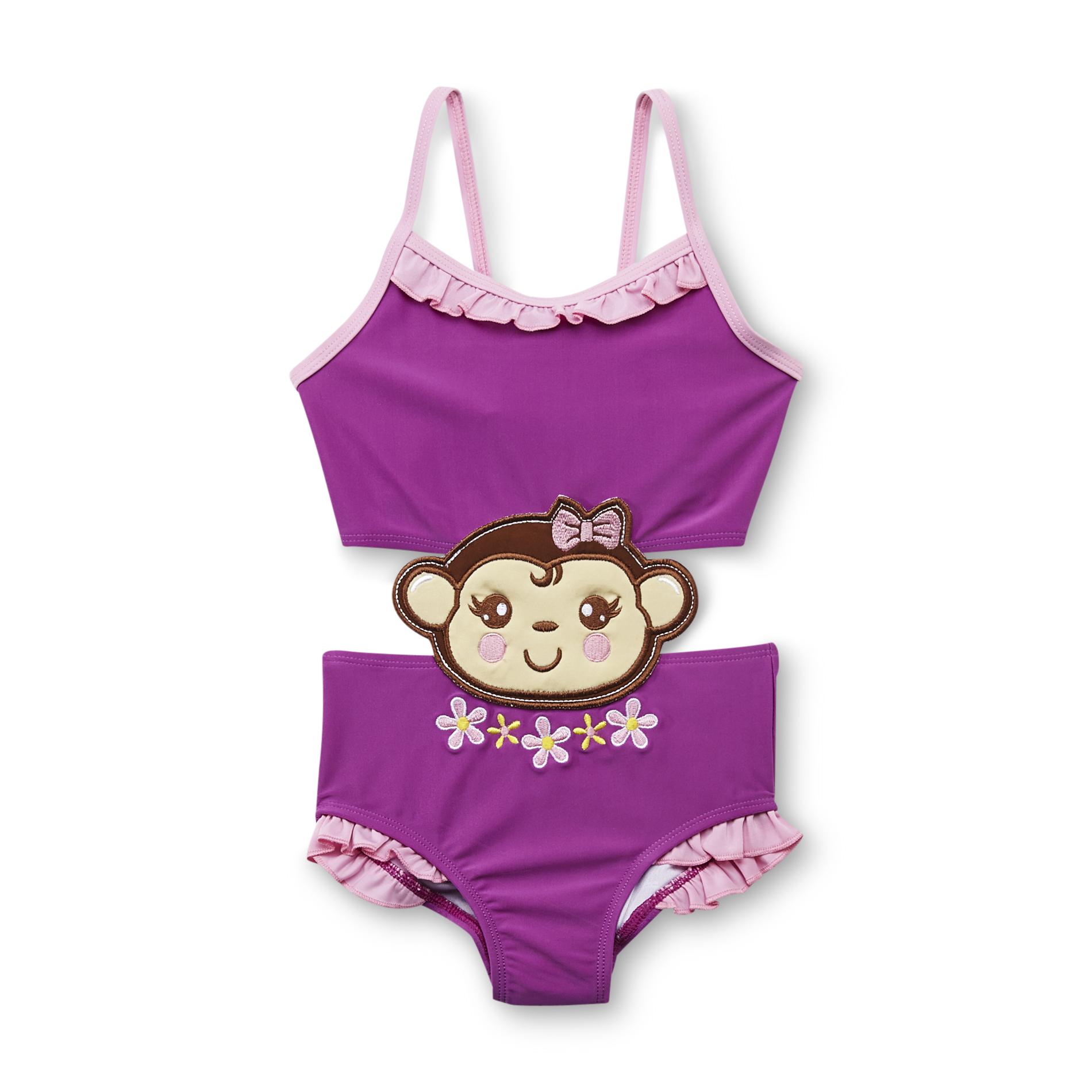 Joe Boxer Toddler Girl's Monokini Swimsuit - Monkey