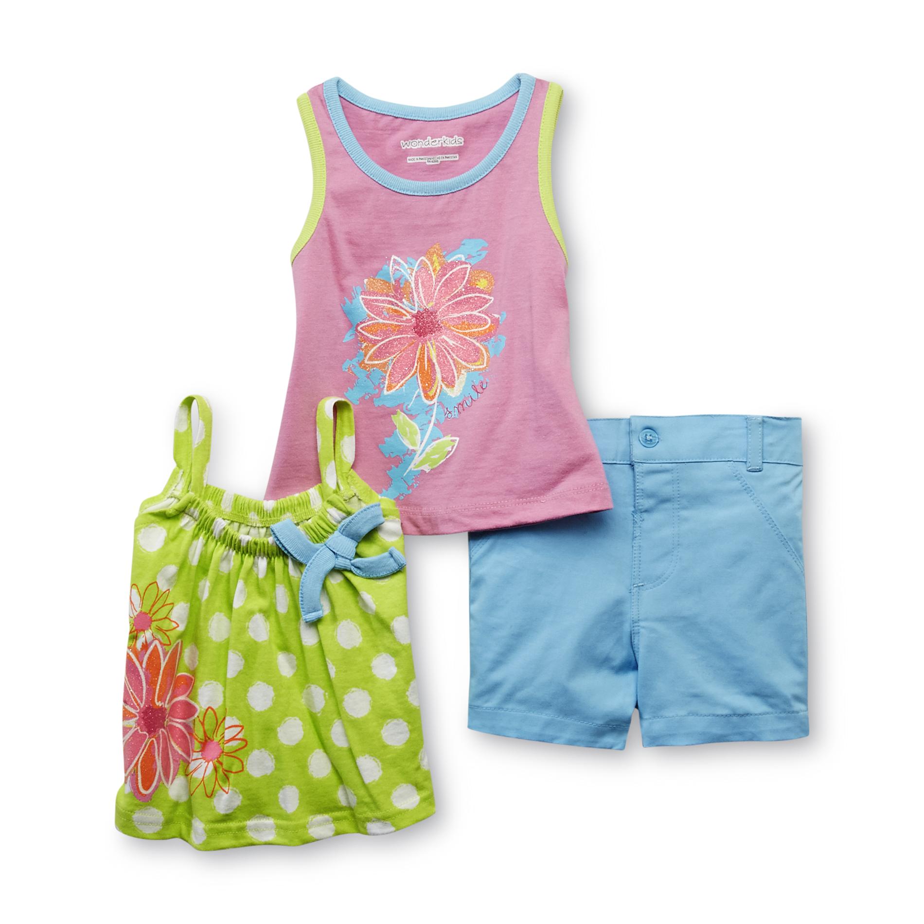 WonderKids Infant & Toddler Girl's Top  Tank Top & Shorts - Floral