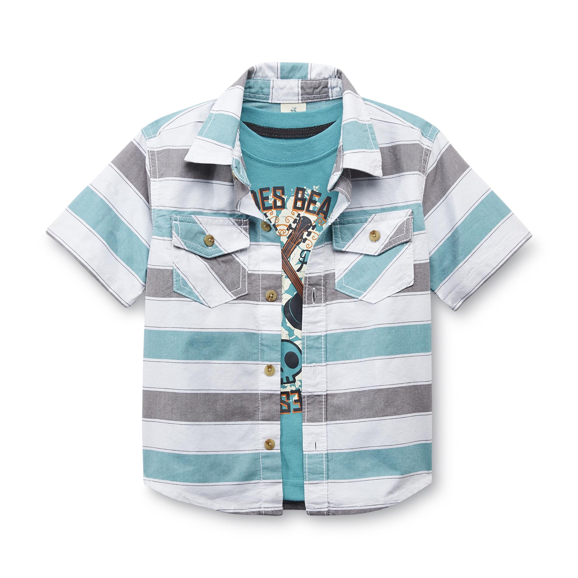 Route 66 Infant & Toddler Boy's Button-Front Shirt & T-Shirt - Beach Jam