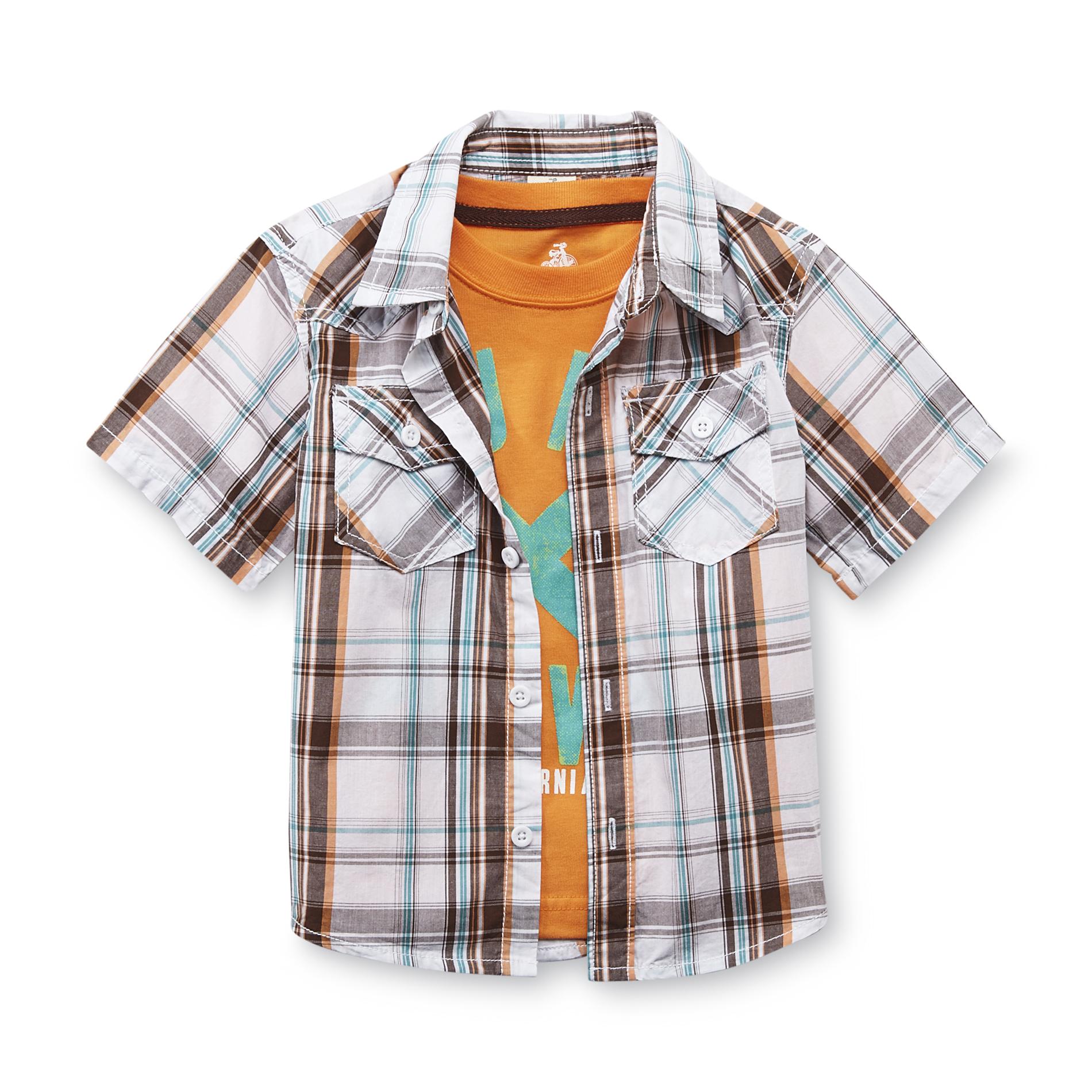 Route 66 Infant & Toddler Boy's Button-Front Shirt & T-Shirt - Surf
