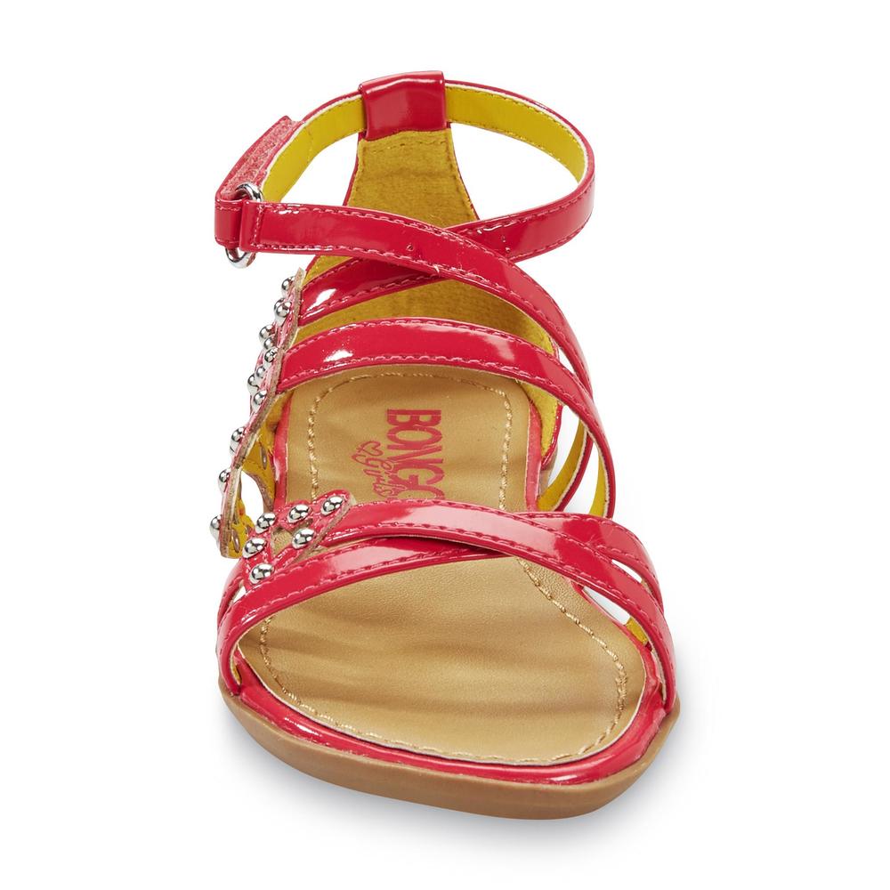Bongo Toddler Girl's Ginny Fuchsia Studded Gladiator Sandal - Hearts