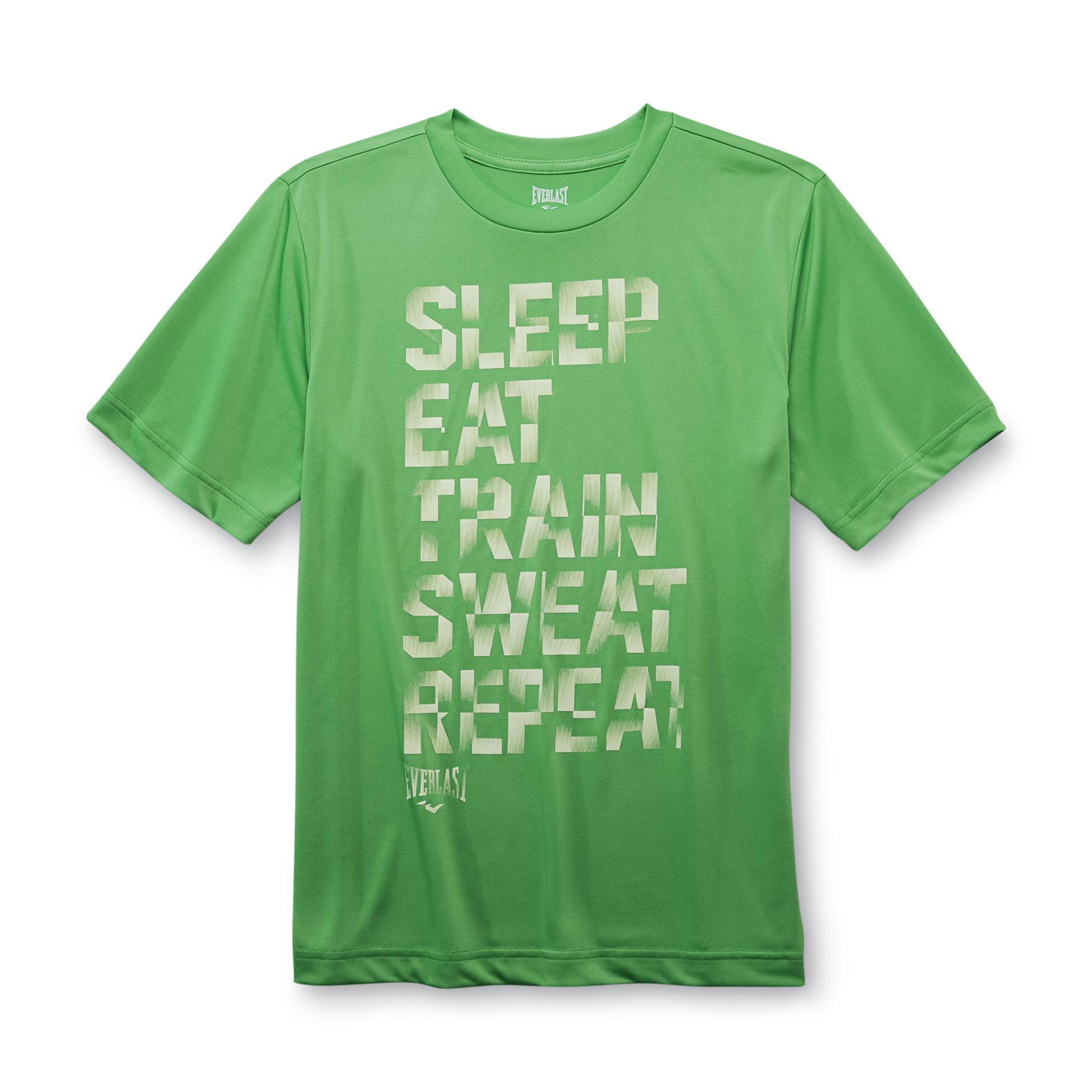 Everlast&reg; Boy's Athletic Graphic T-Shirt - Sleep Eat Train Sweat