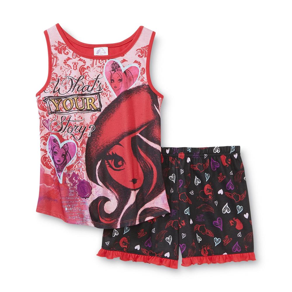 Ever After High Girl's Pajama Tank Top & Shorts - What's Your Story?