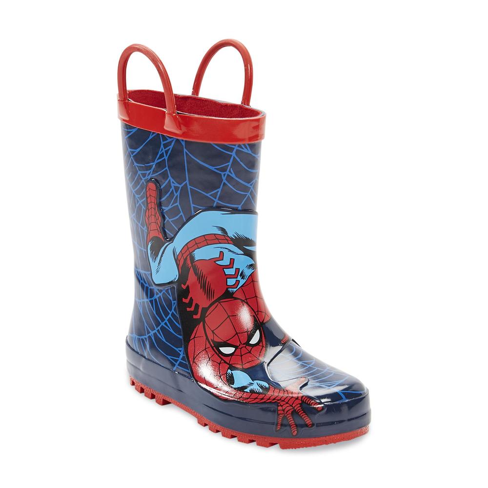 Western Chief Spider-Man Toddler/Youth Boy's 7" Blue/Red Rubber Rain Boot