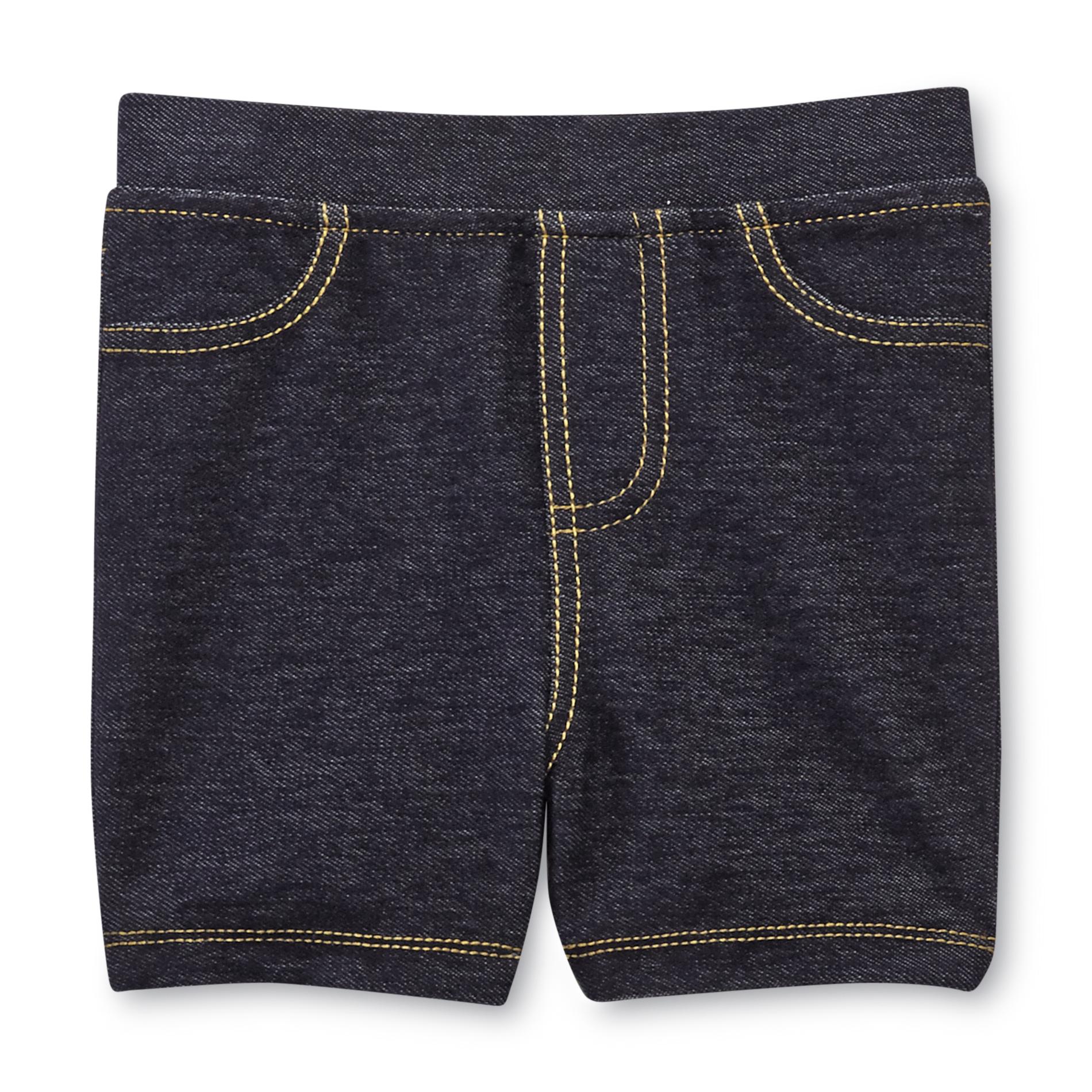 Toughskins Infant Girl's Knit Shorts - Faux Denim