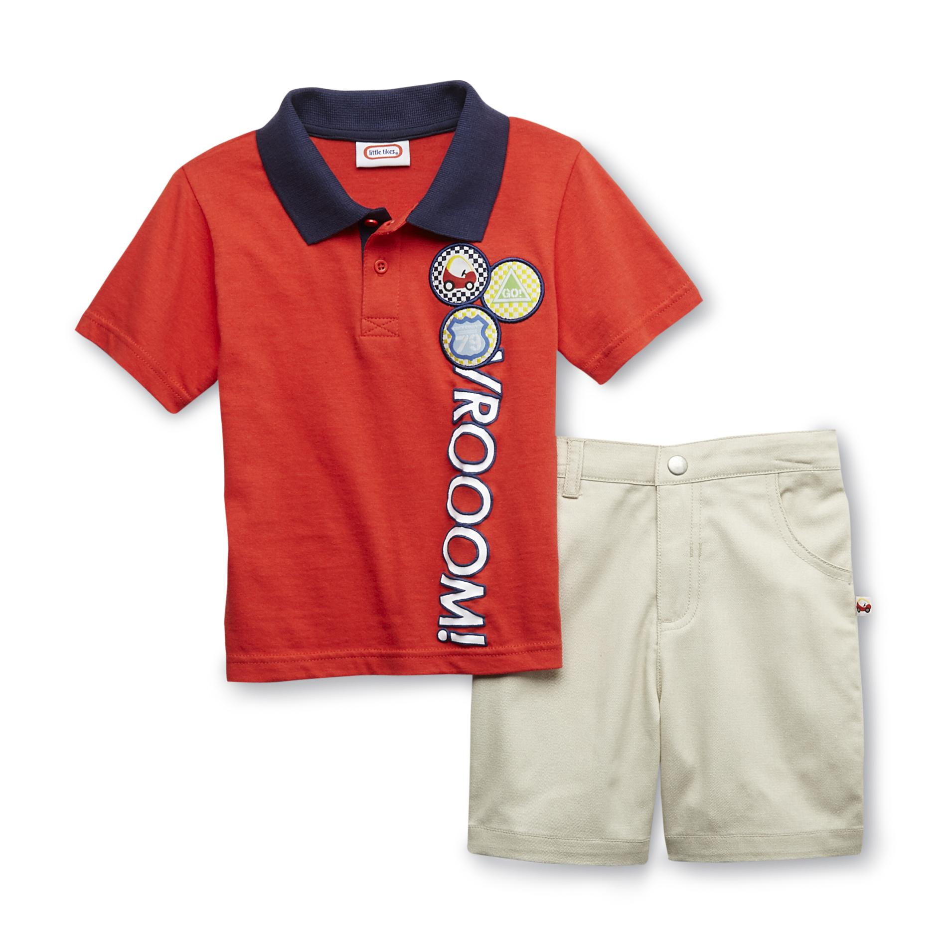 Little Tikes Toddler Boy's Polo Shirt & Twill Shorts - Vrooom!