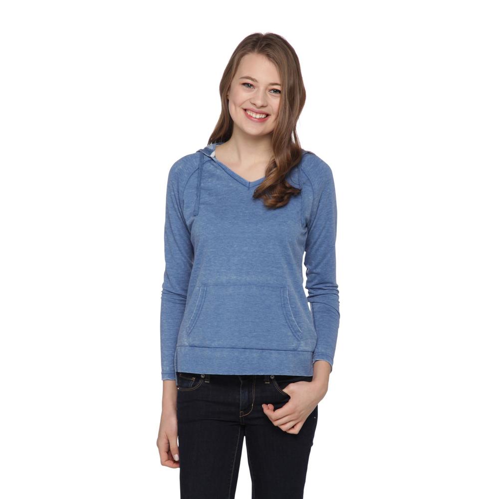 Almost Famous Junior's Hooded Knit Top